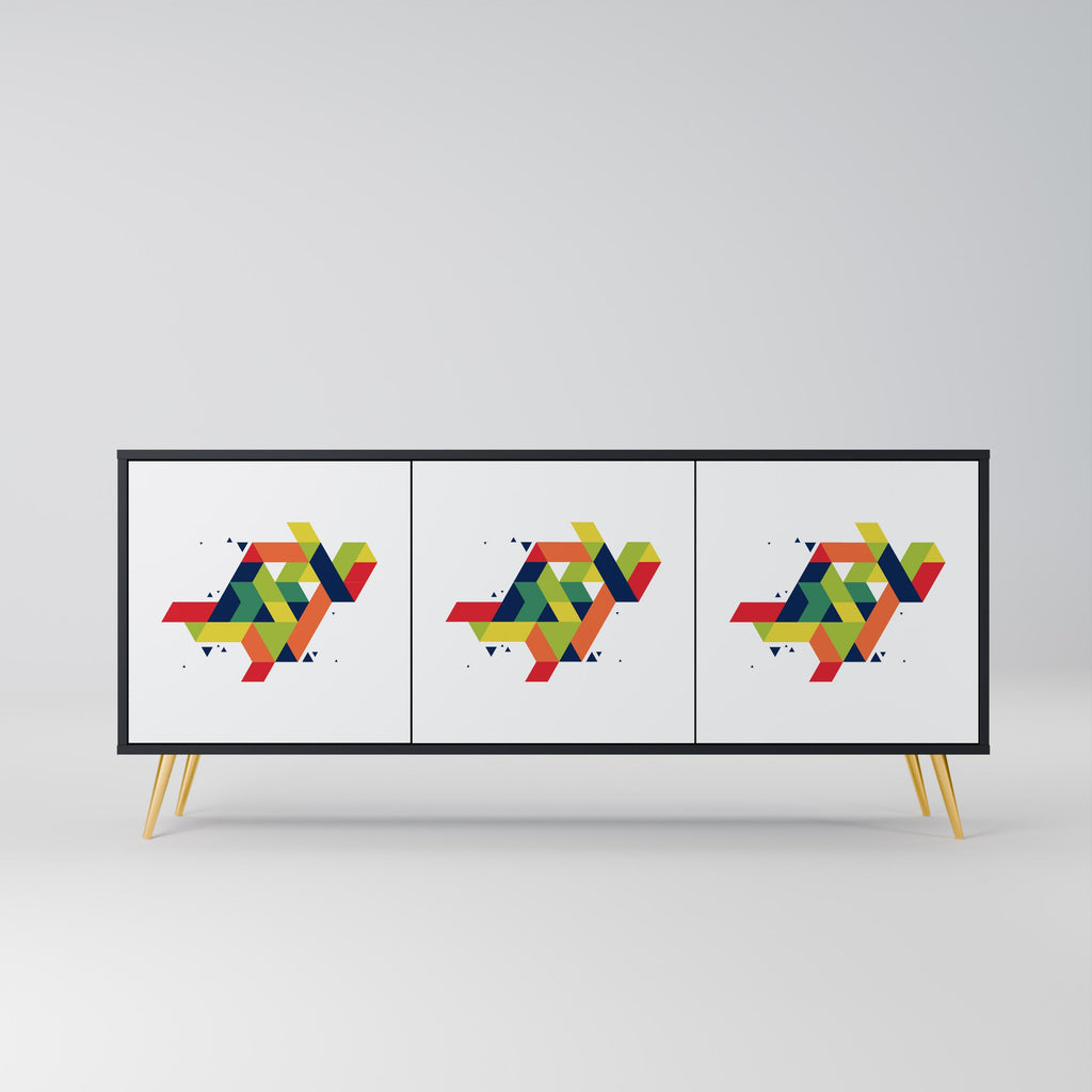 Buffet 3 portes FUTURE SIGN en finition noire