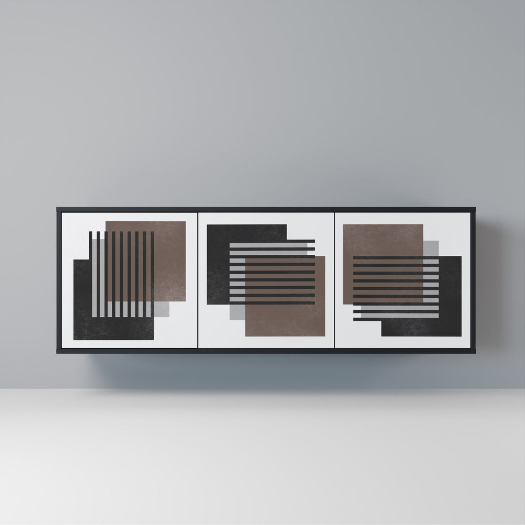 Buffet 3 portes SHADOW SYNCHRONY finition noire