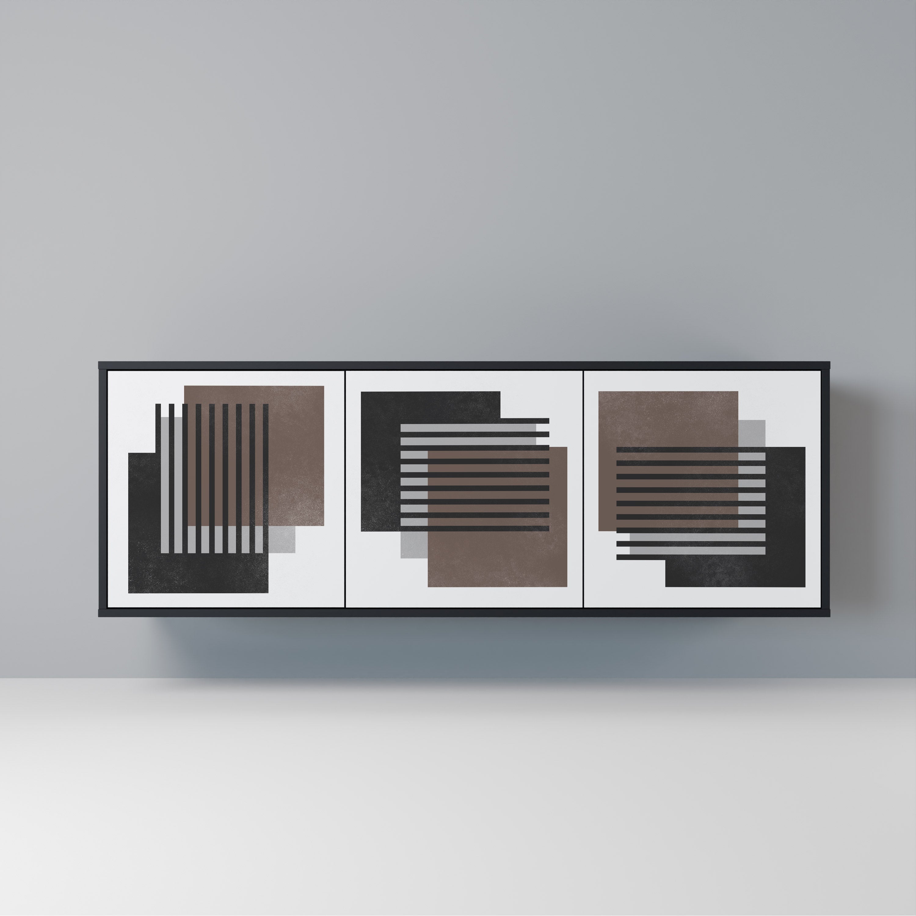 Buffet 3 portes SHADOW SYNCHRONY finition noire