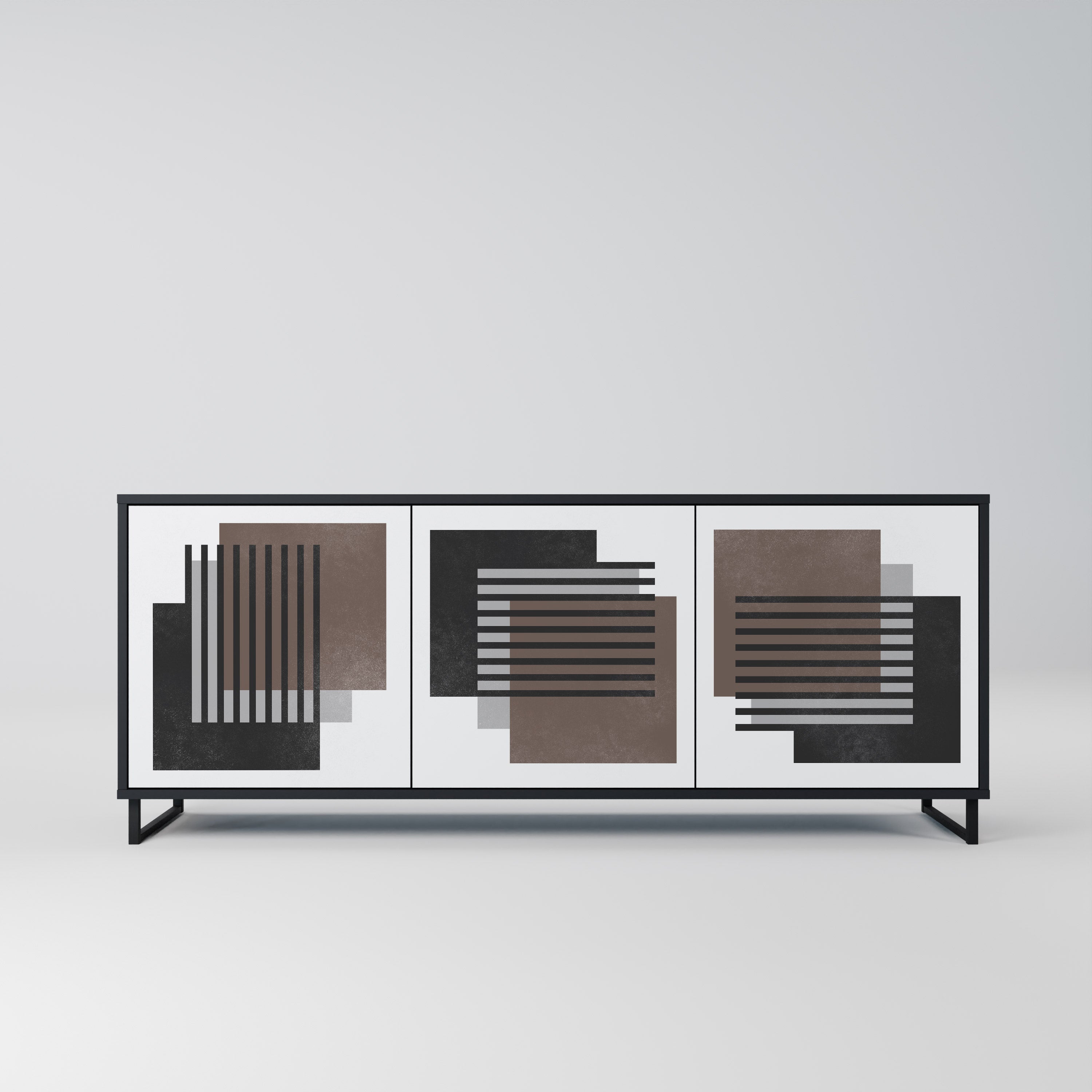 Buffet 3 portes SHADOW SYNCHRONY finition noire