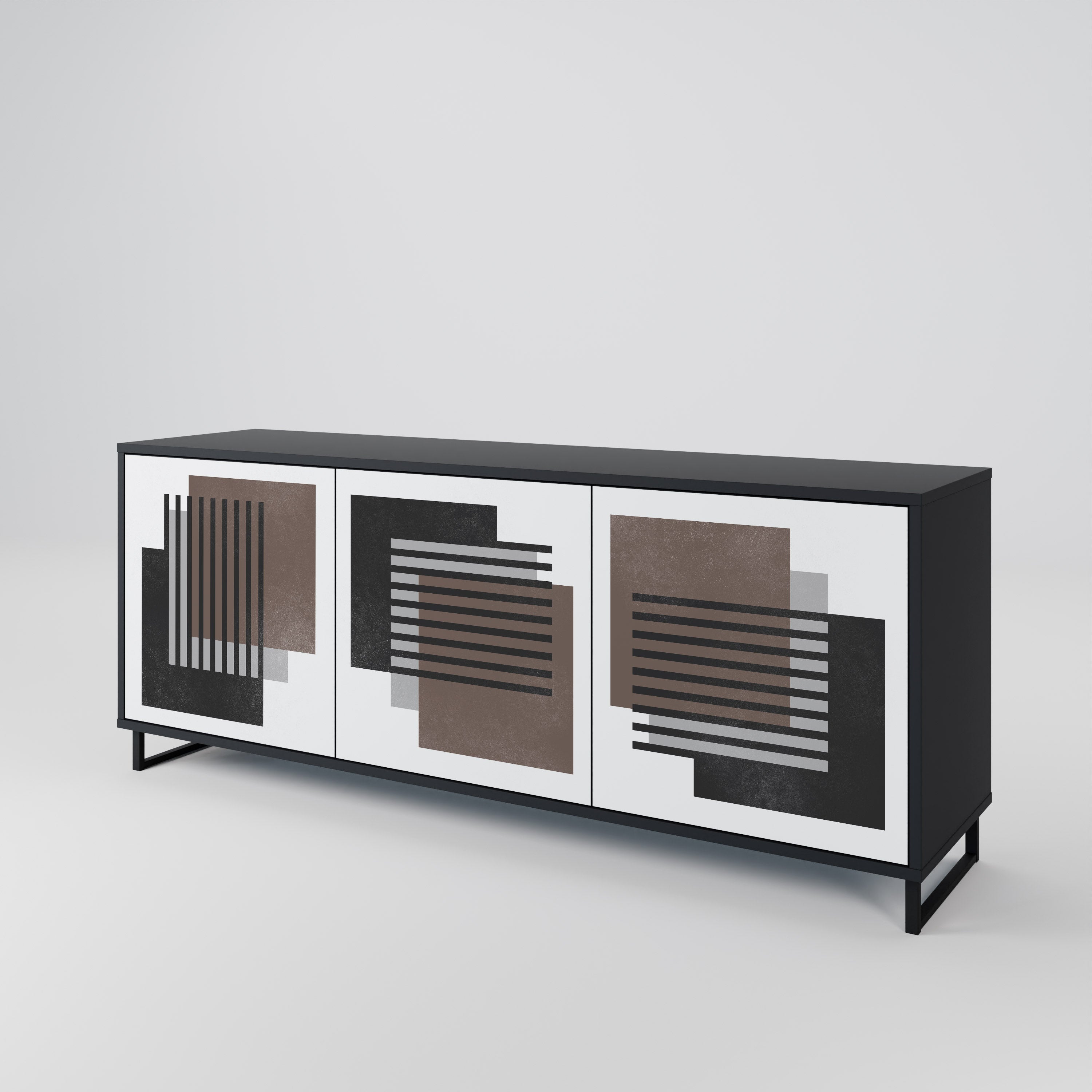 Buffet 3 portes SHADOW SYNCHRONY finition noire