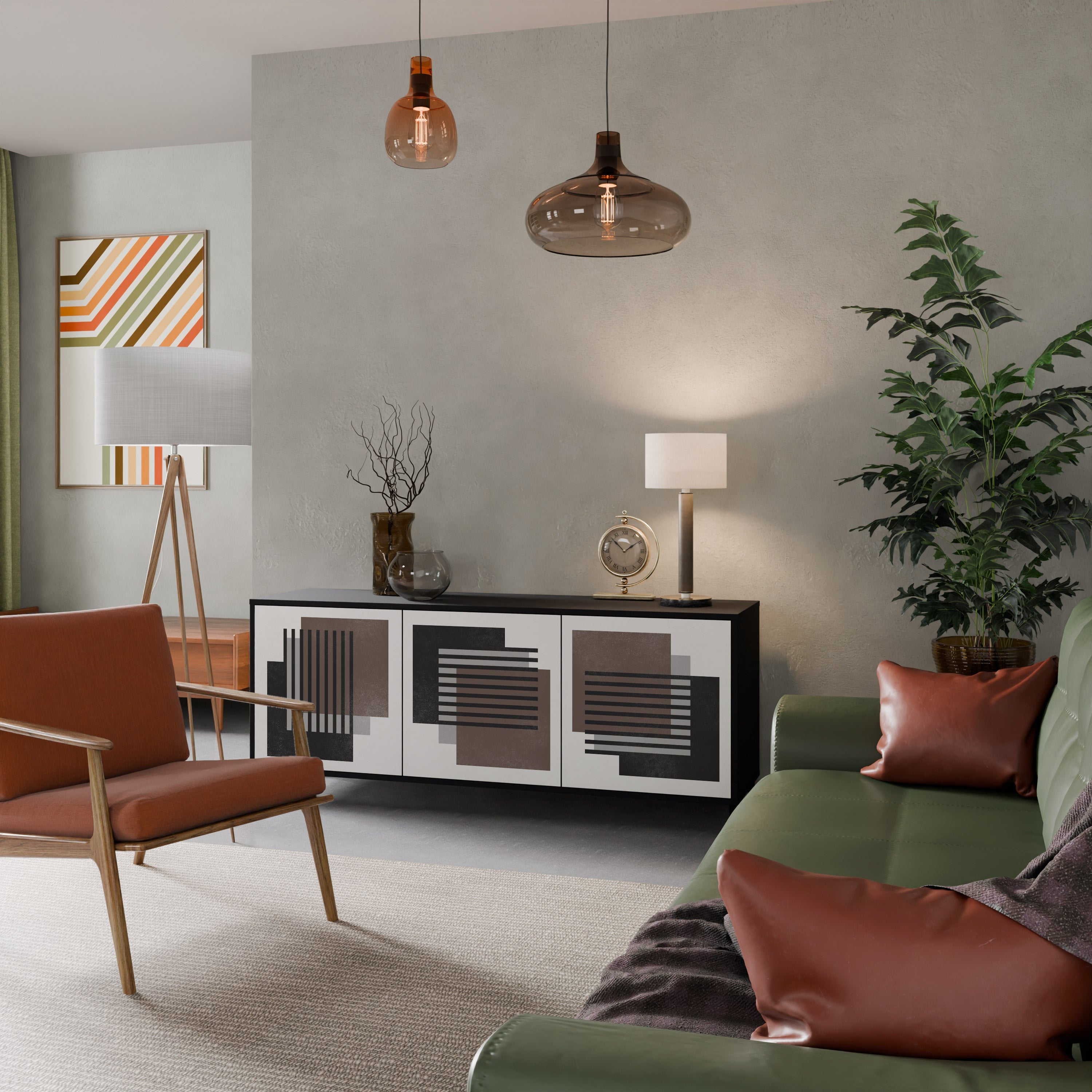 Buffet 3 portes SHADOW SYNCHRONY finition noire