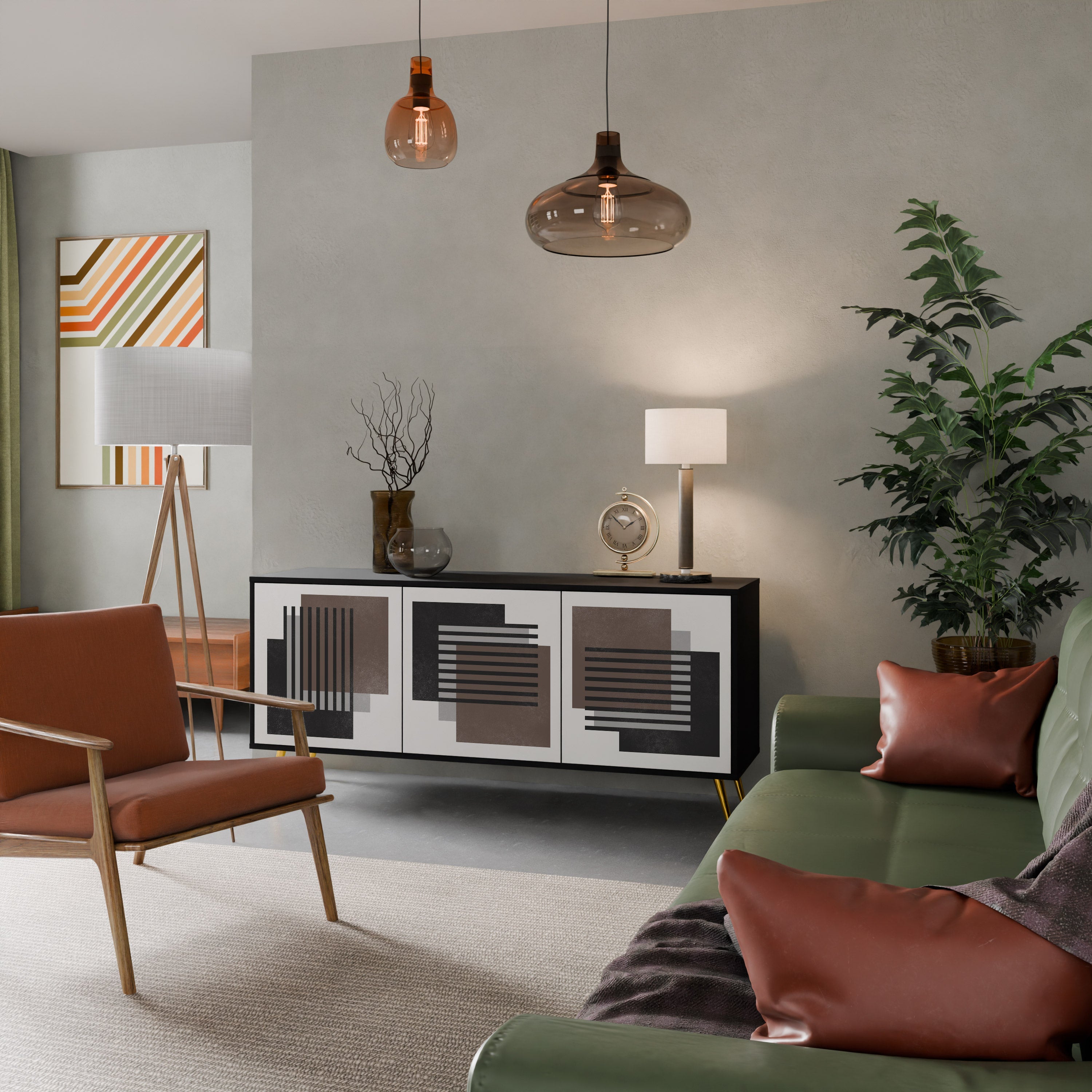 Buffet 3 portes SHADOW SYNCHRONY finition noire