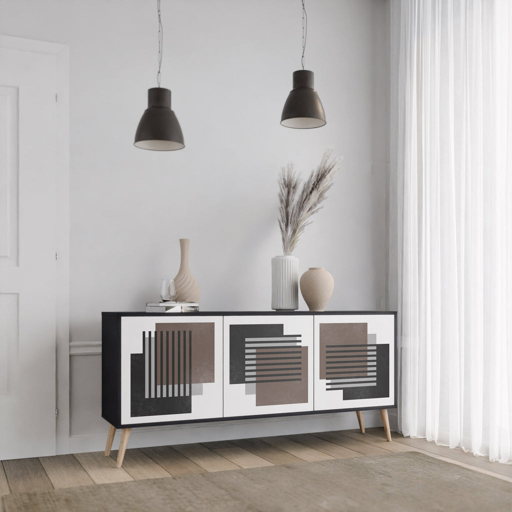 Buffet 3 portes SHADOW SYNCHRONY finition noire