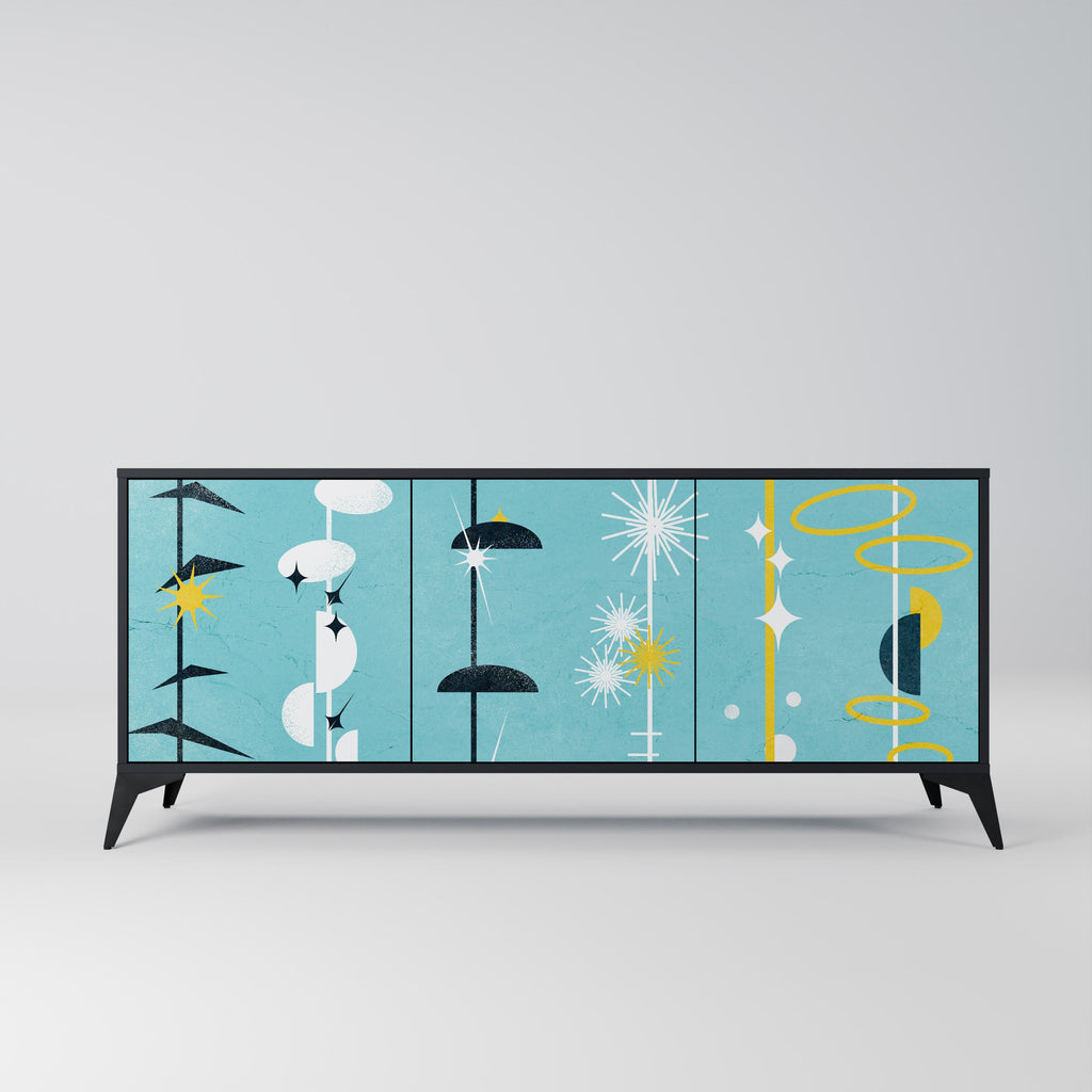 Buffet 3 portes PATHS TO HAPPINESS finition noire