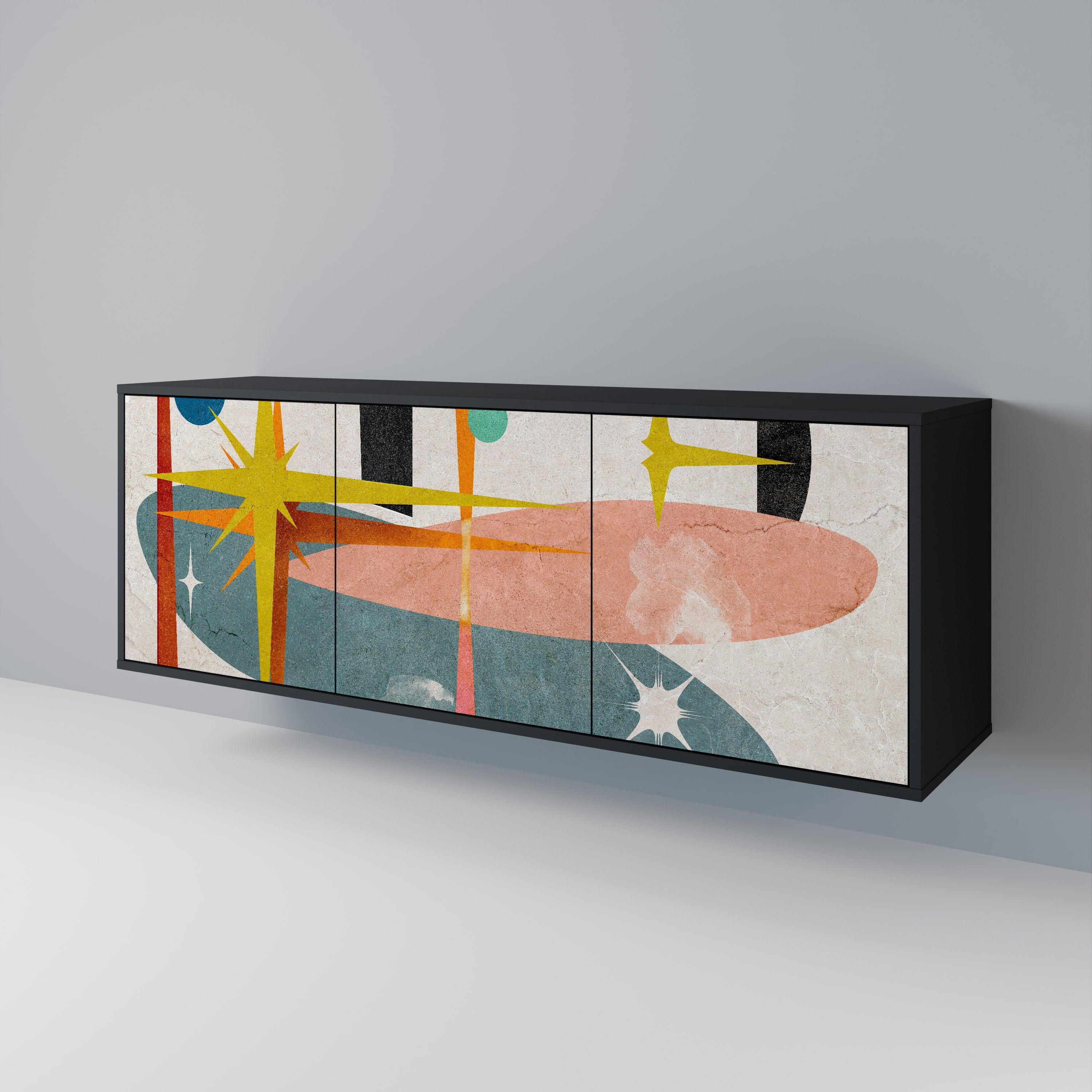 Buffet 3 portes INTERSTELLAR VIBES en finition noire