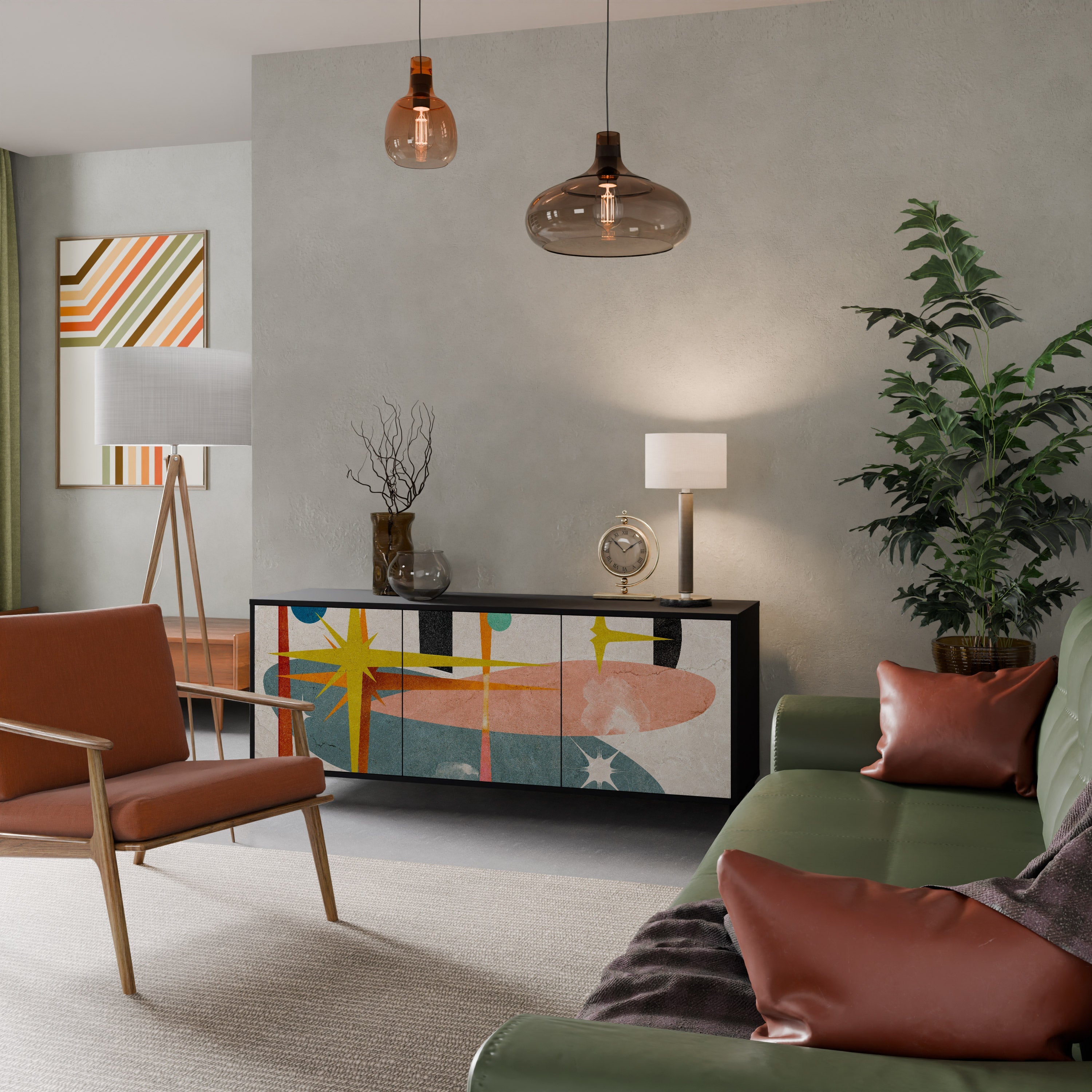 Buffet 3 portes INTERSTELLAR VIBES en finition noire