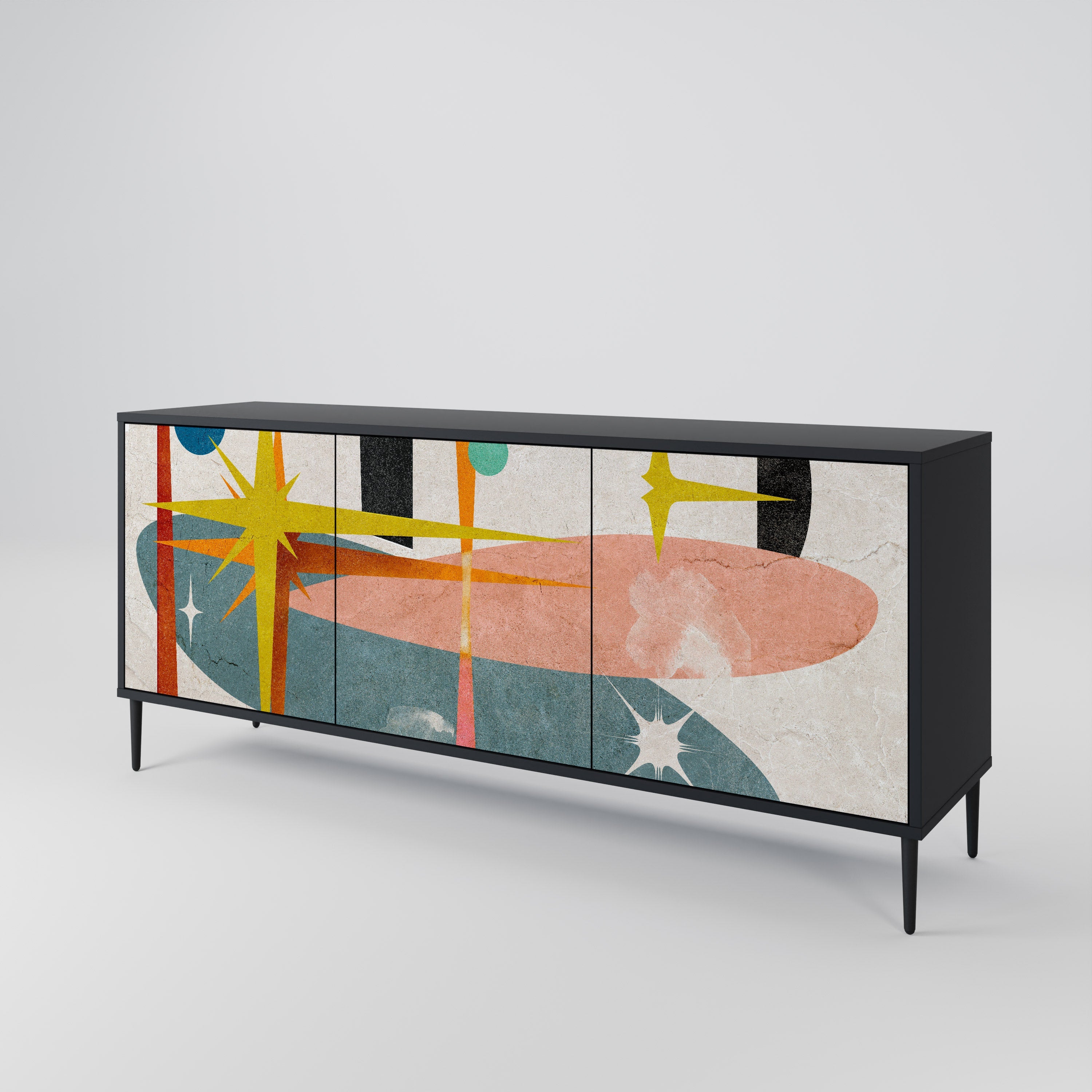 Buffet 3 portes INTERSTELLAR VIBES en finition noire