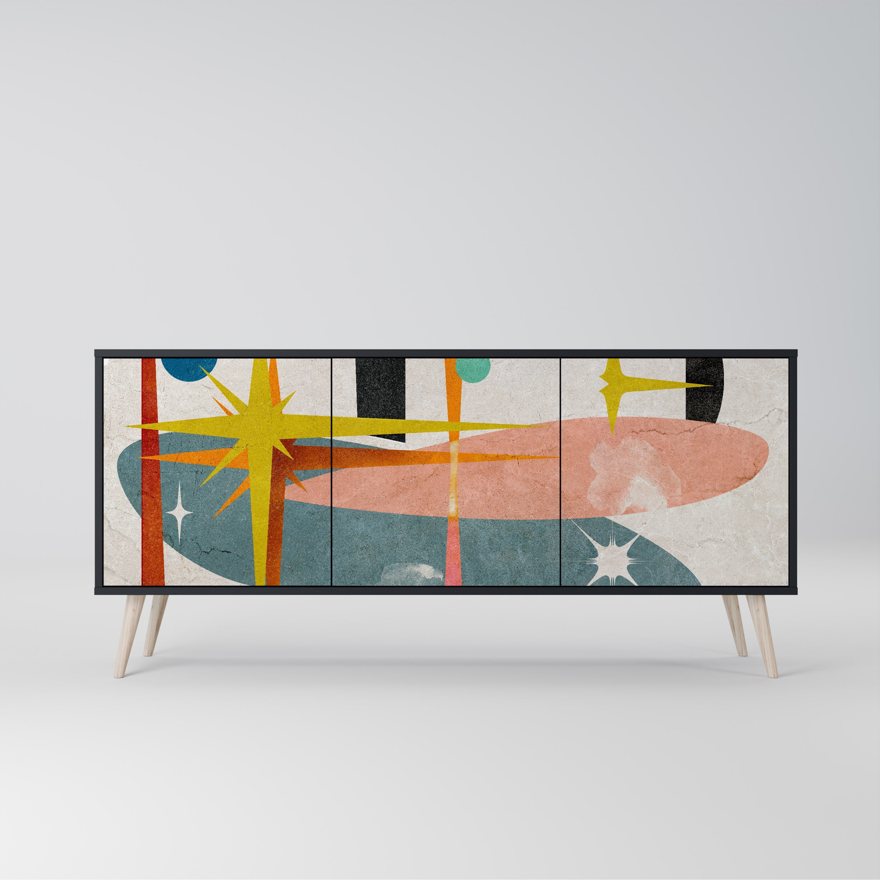 Buffet 3 portes INTERSTELLAR VIBES en finition noire