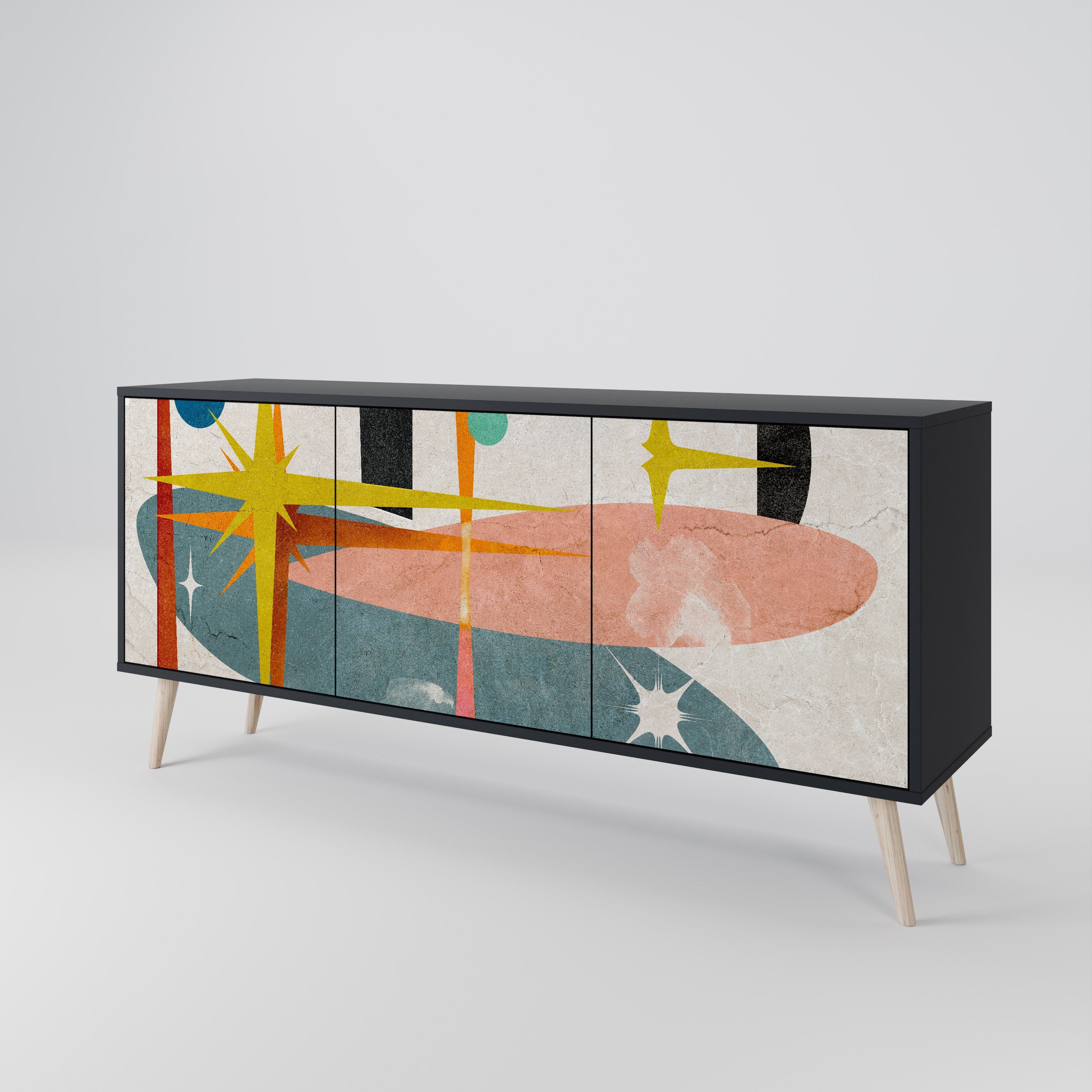 Buffet 3 portes INTERSTELLAR VIBES en finition noire