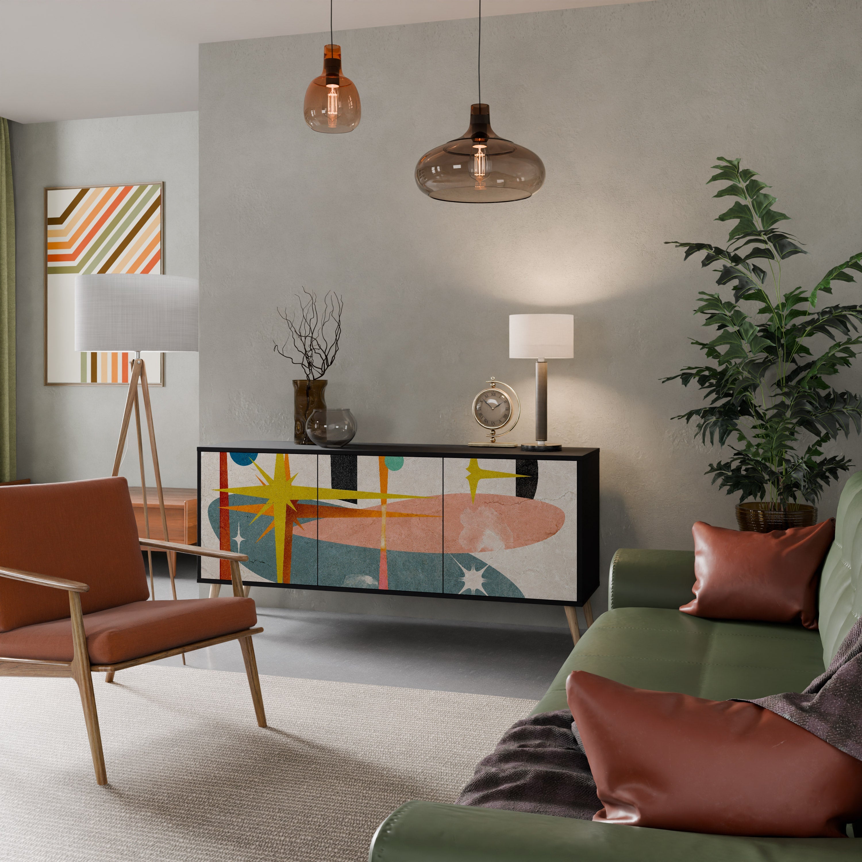 Buffet 3 portes INTERSTELLAR VIBES en finition noire