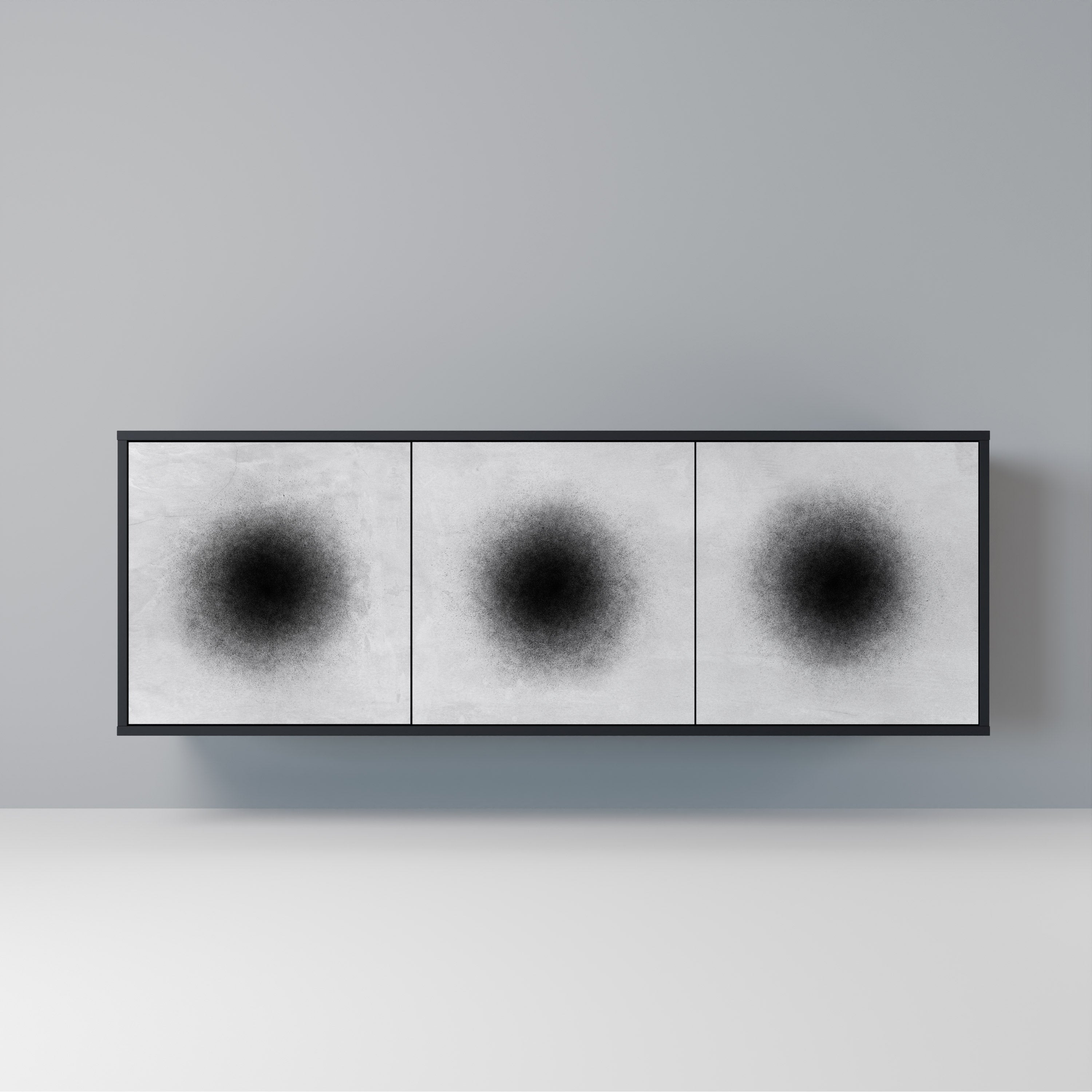 Buffet 3 portes BLACK HOLE finition noire