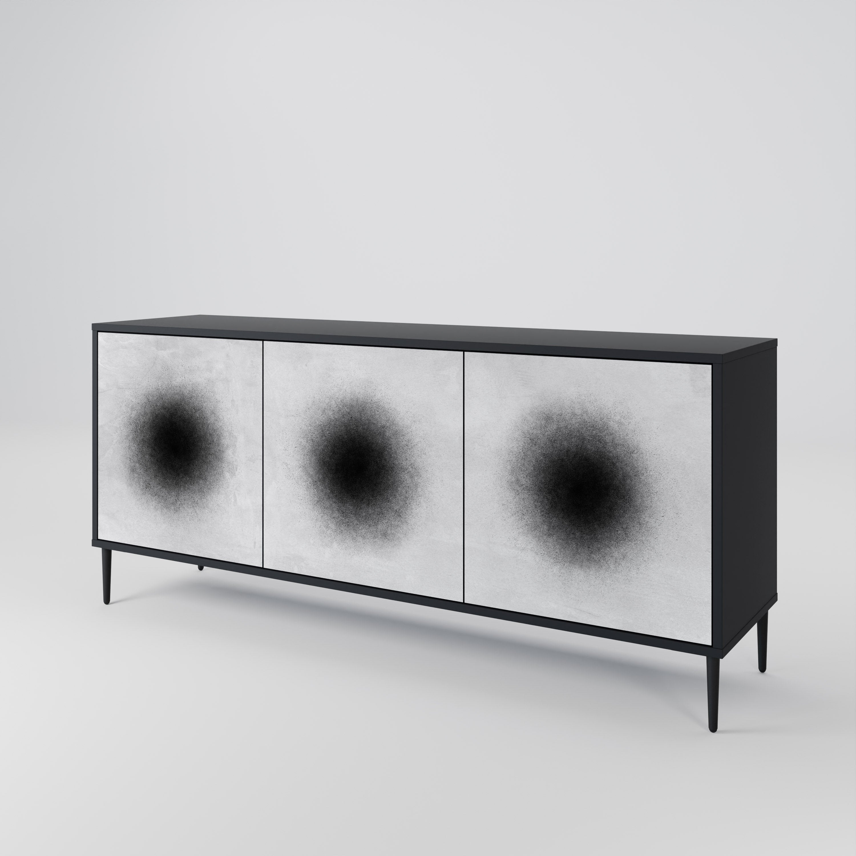 Buffet 3 portes BLACK HOLE finition noire