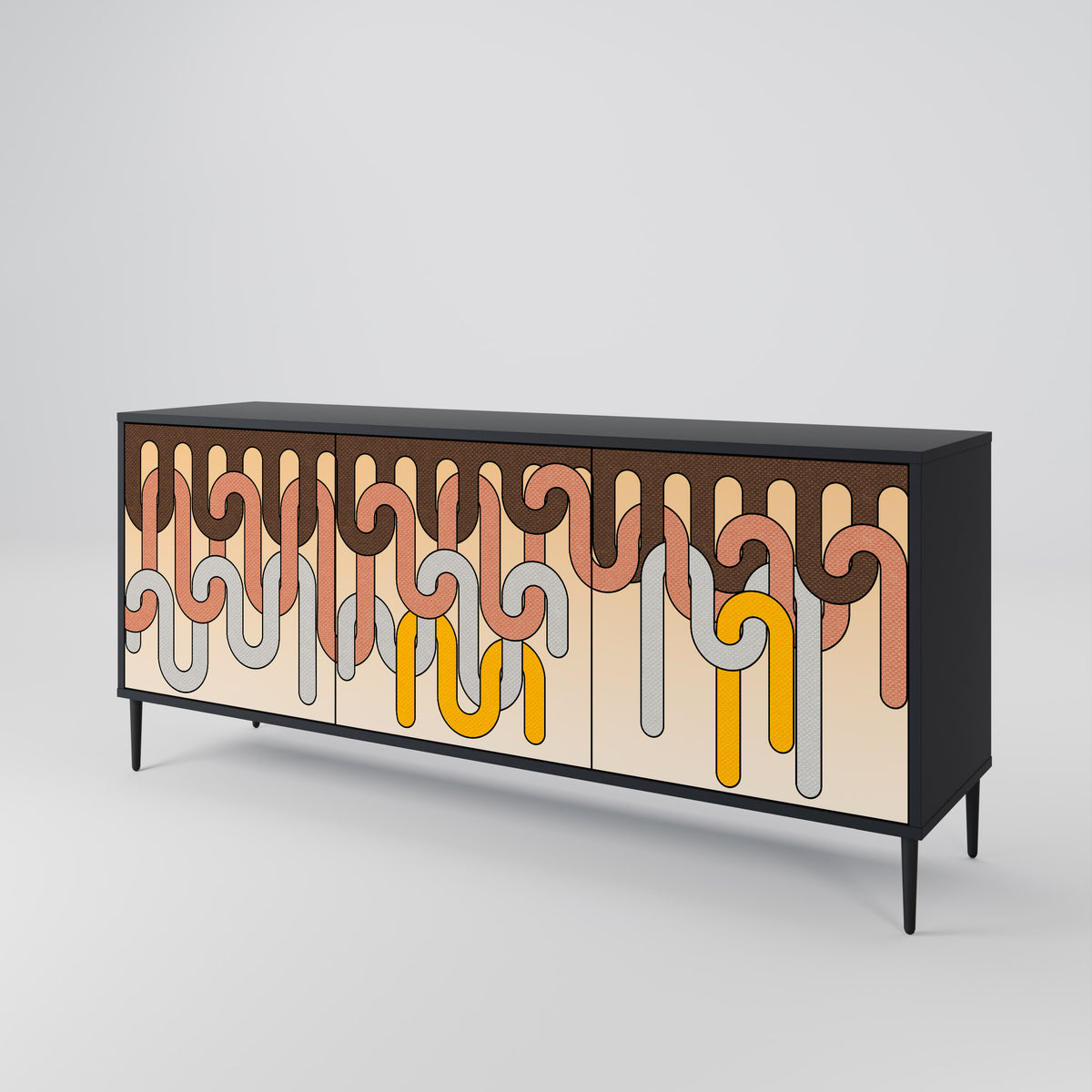 COLORFUL STRINGS 3-Door Sideboard