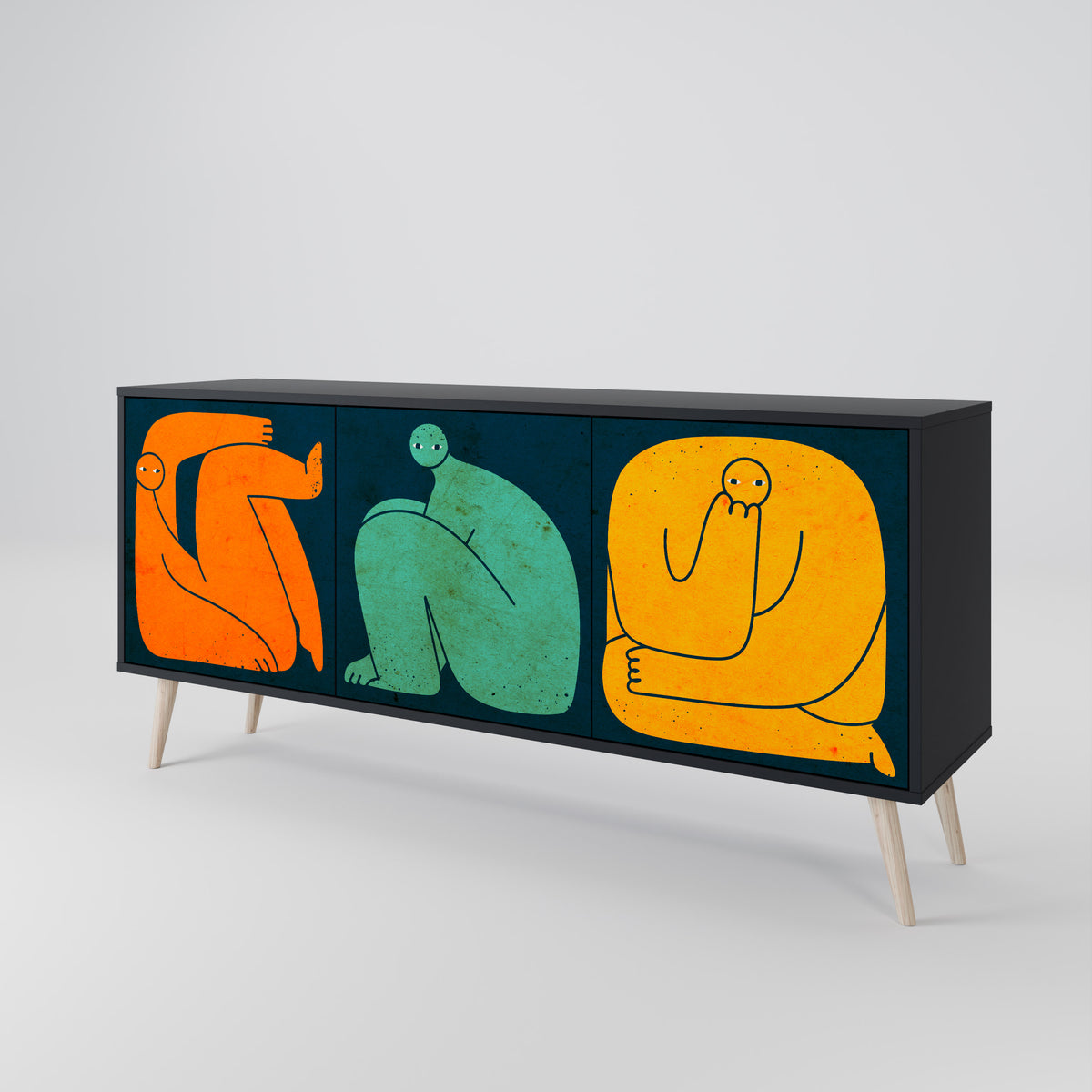 TOGETHER BUT SEPARATELY 3-Door Sideboard