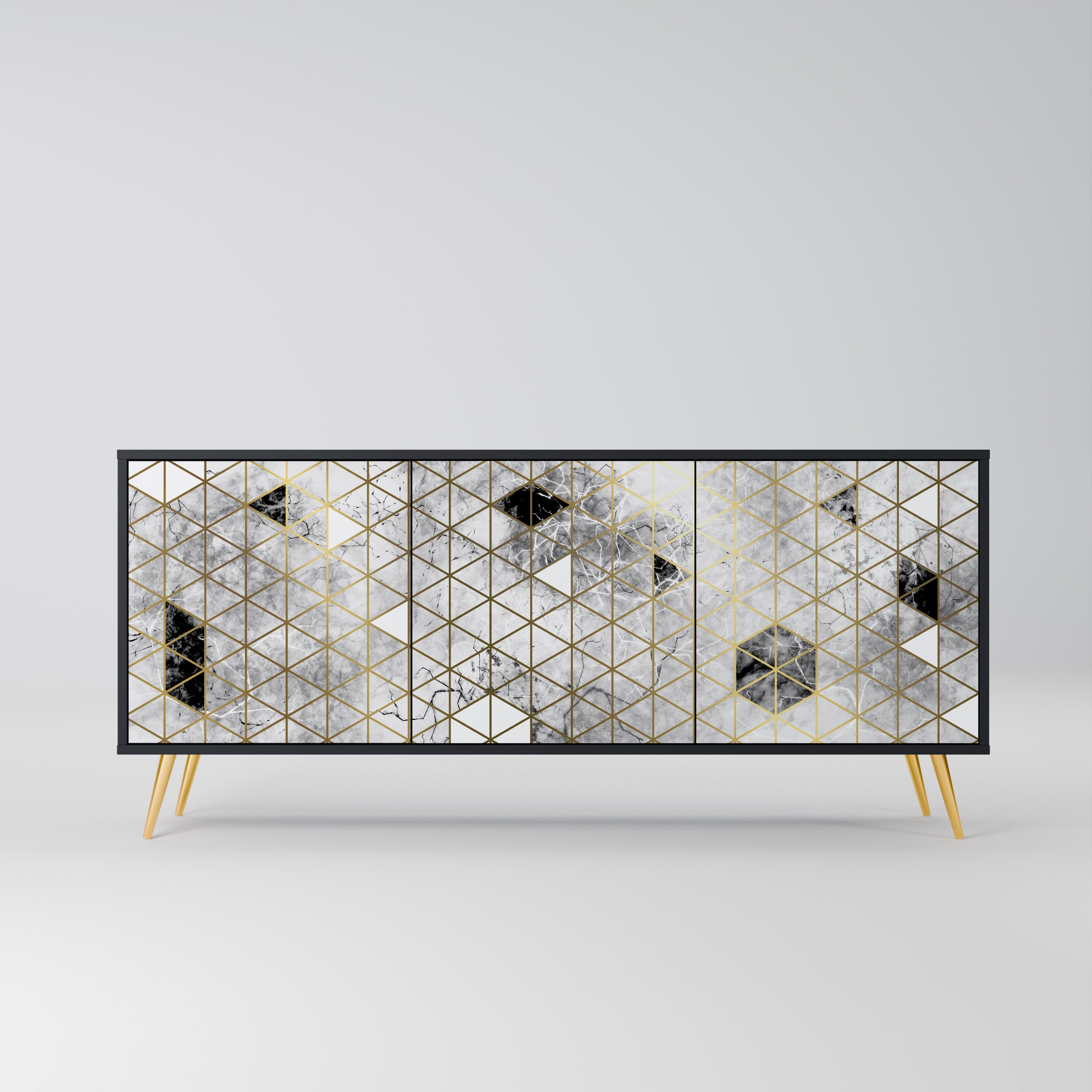 Buffet 3 portes ASHEN ARIA finition noire