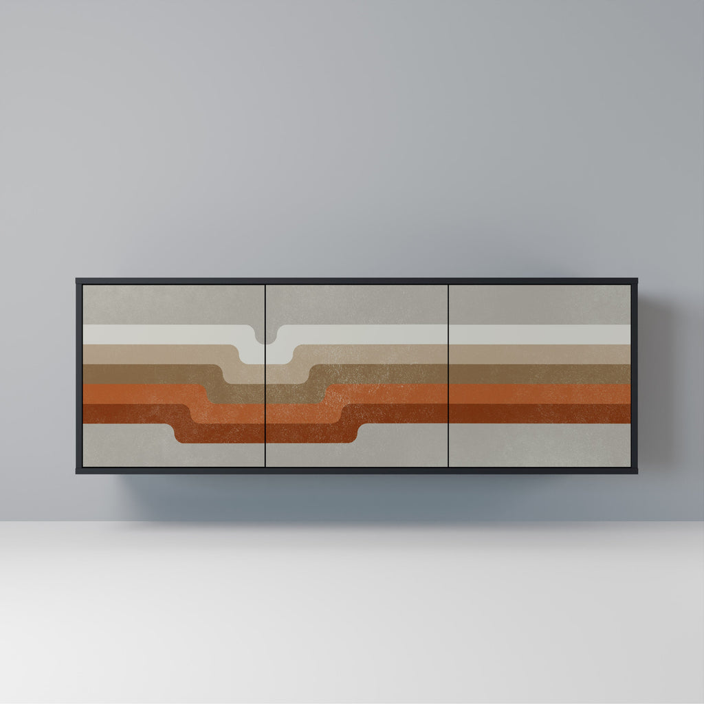 Buffet 3 portes PECULIAR TRAIL finition noire