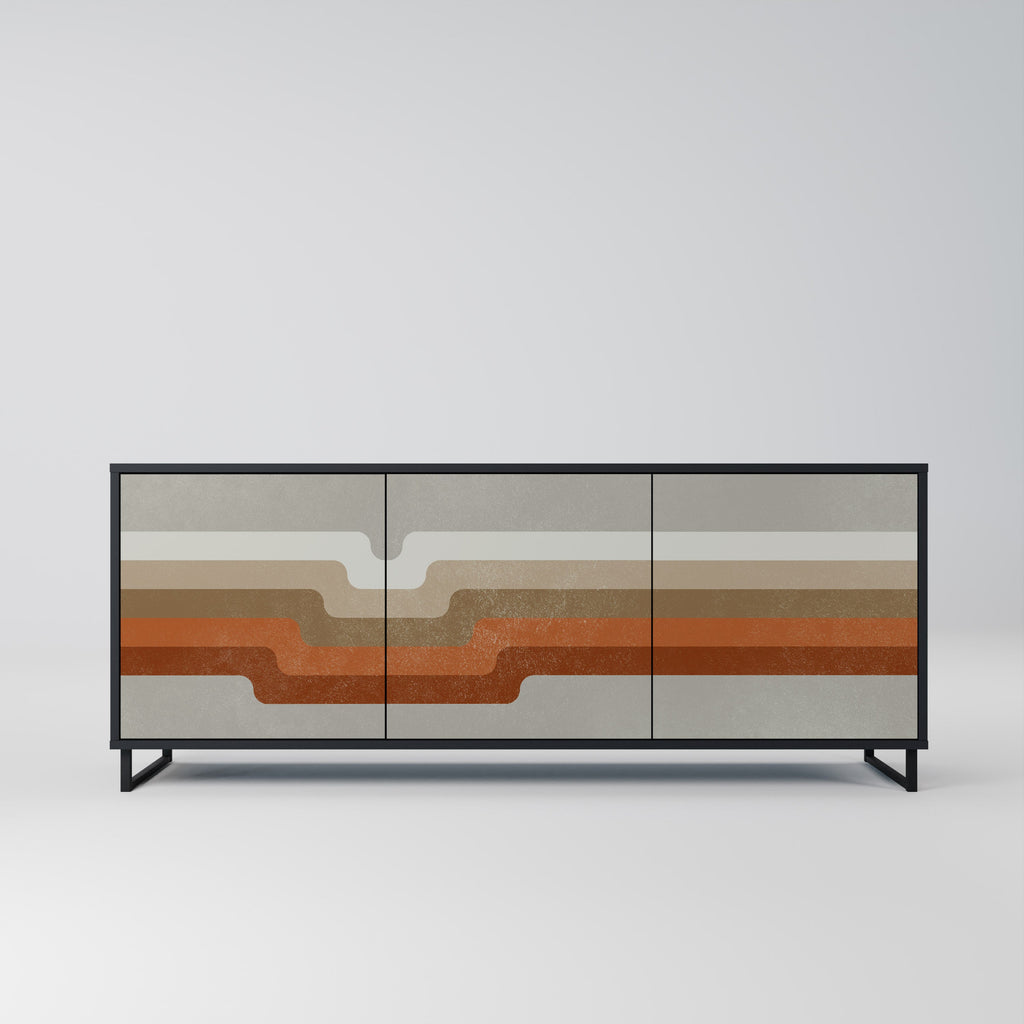 Buffet 3 portes PECULIAR TRAIL finition noire