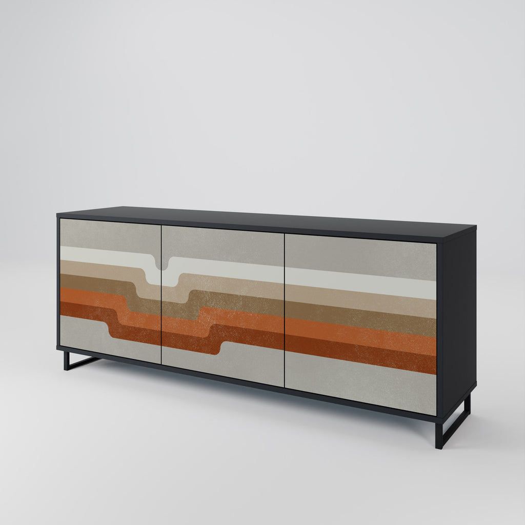 Buffet 3 portes PECULIAR TRAIL finition noire