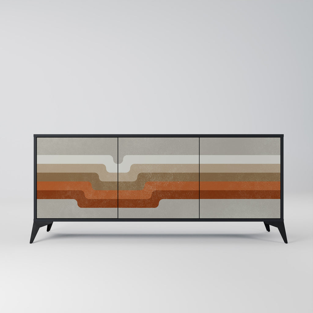 Buffet 3 portes PECULIAR TRAIL finition noire