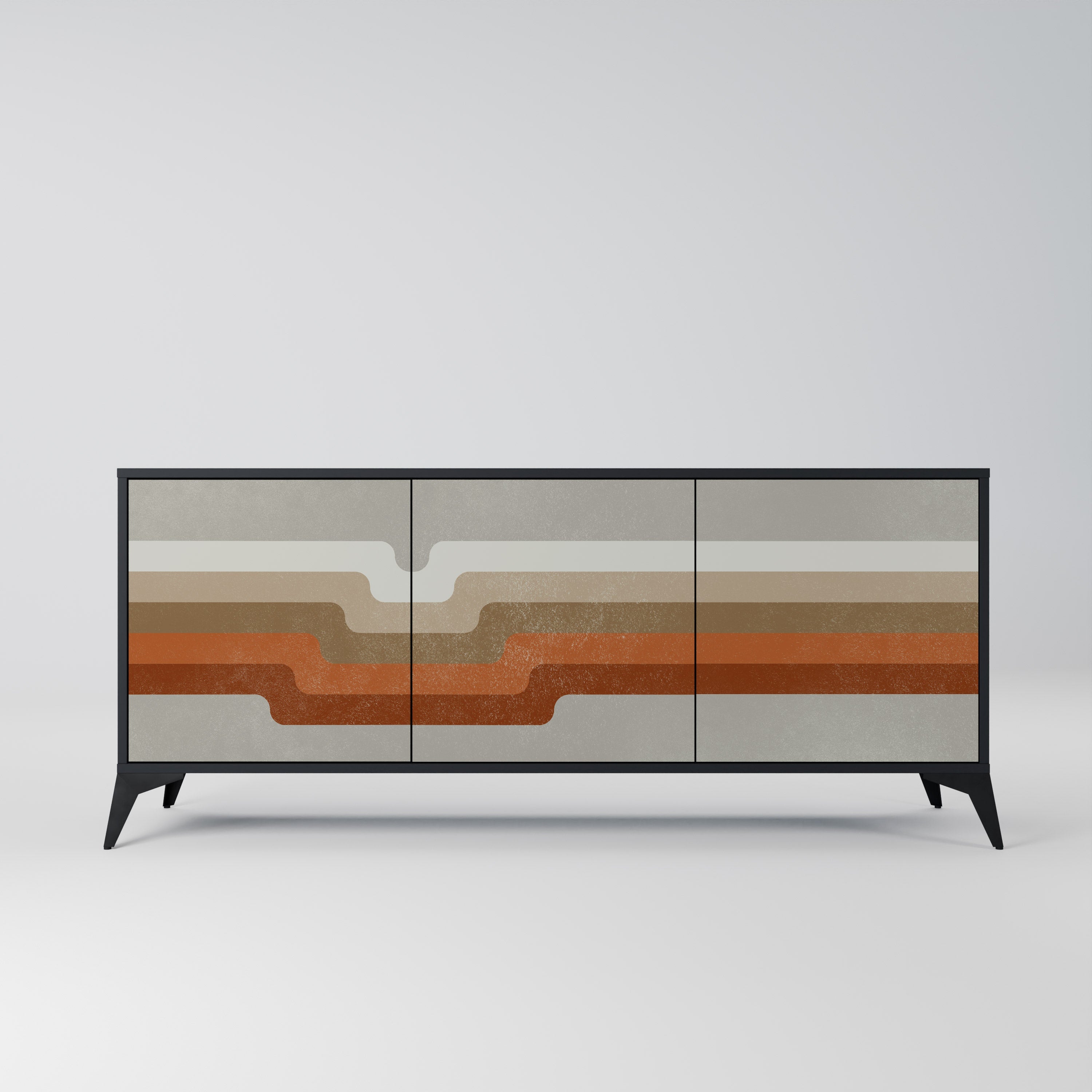 Buffet 3 portes PECULIAR TRAIL finition noire