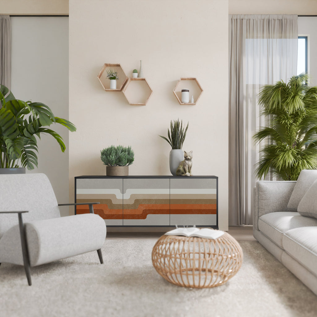 Buffet 3 portes PECULIAR TRAIL finition noire