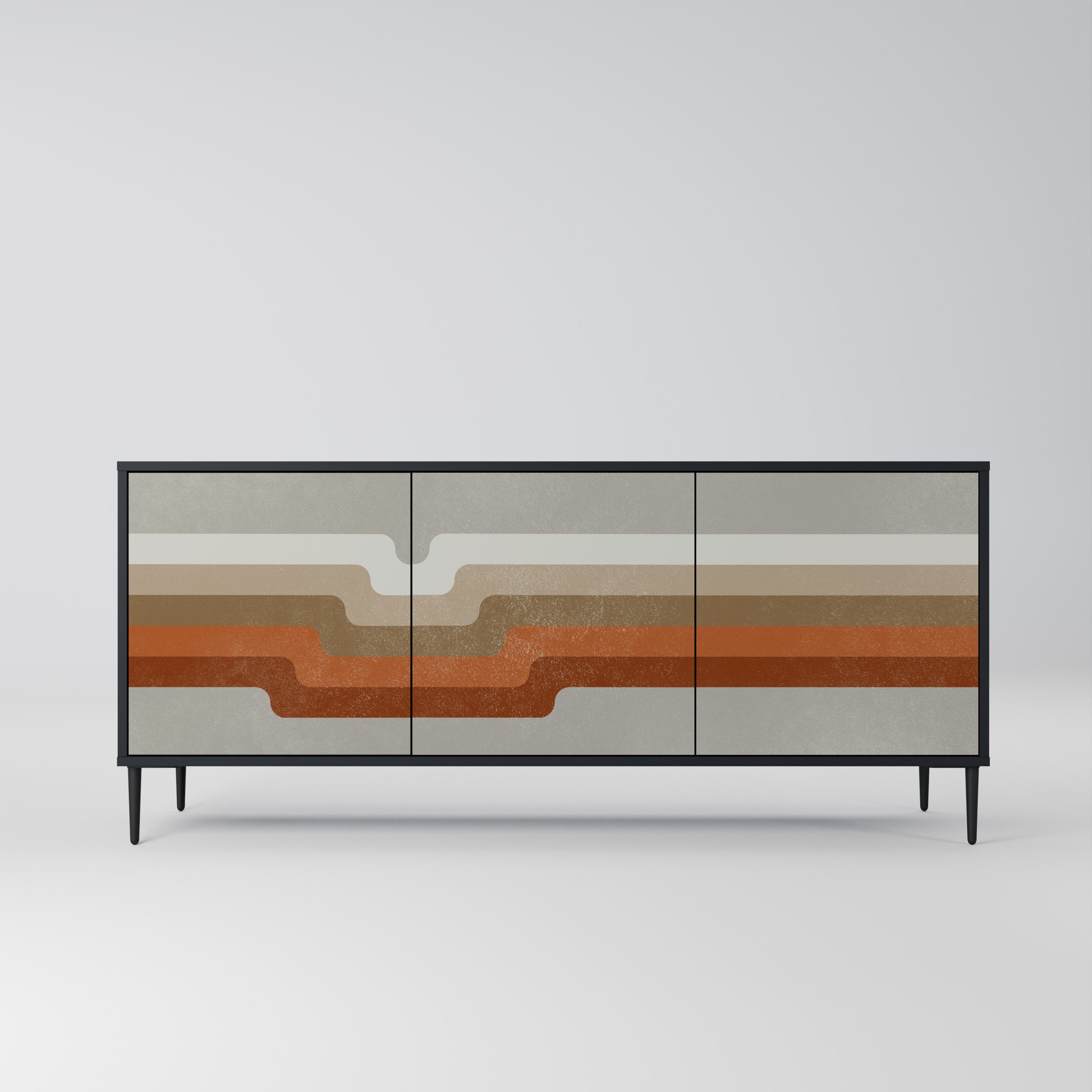 Buffet 3 portes PECULIAR TRAIL finition noire