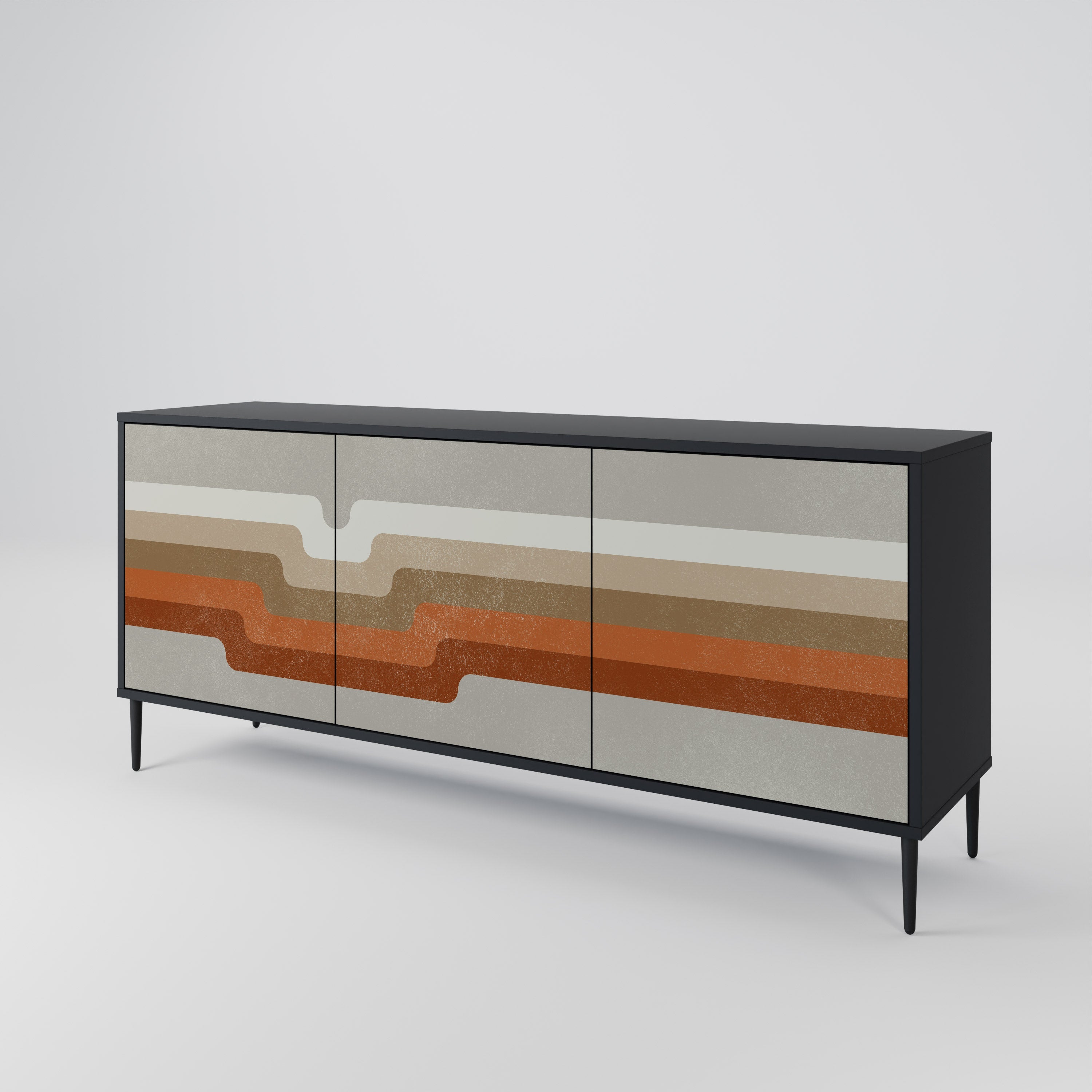 Buffet 3 portes PECULIAR TRAIL finition noire