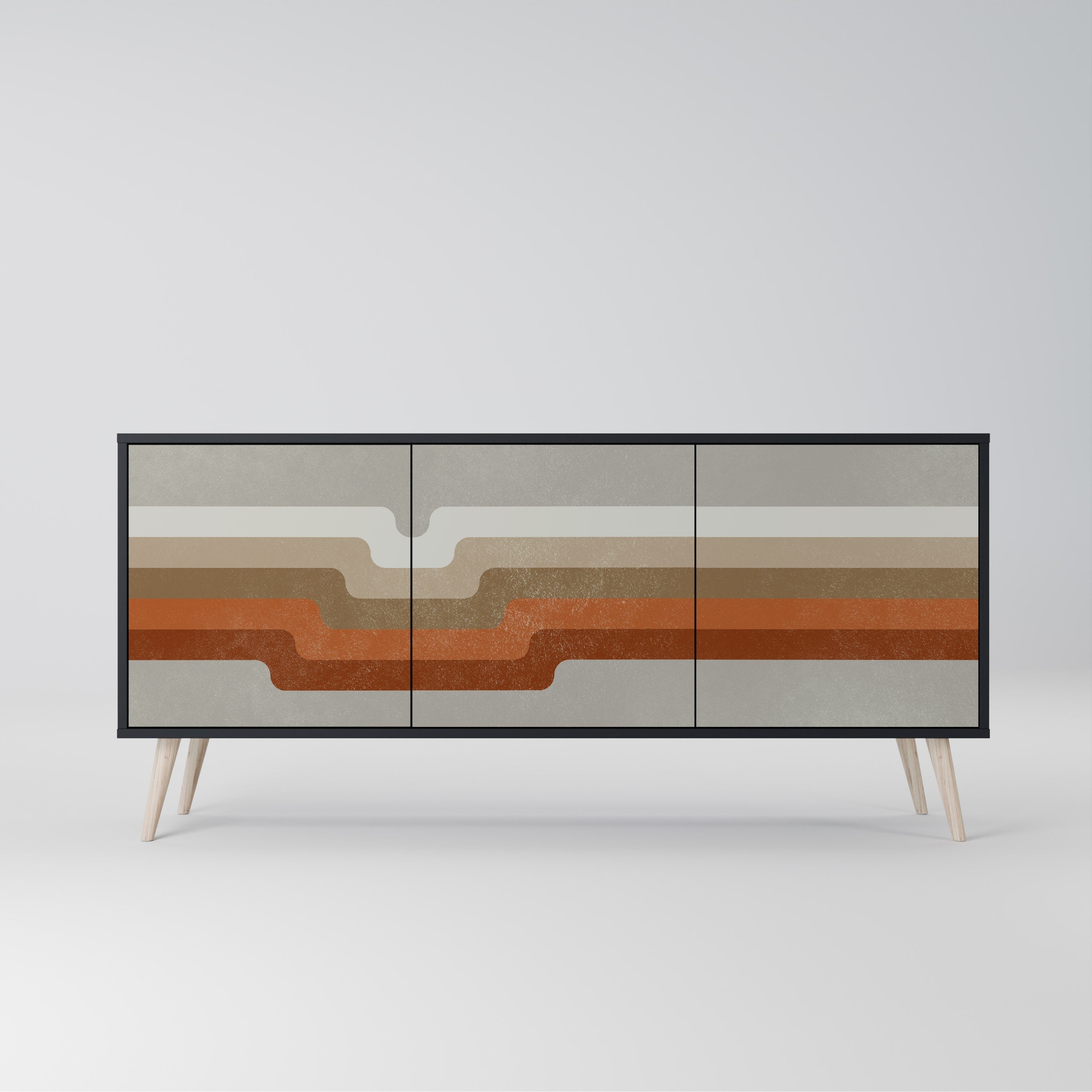 Buffet 3 portes PECULIAR TRAIL finition noire