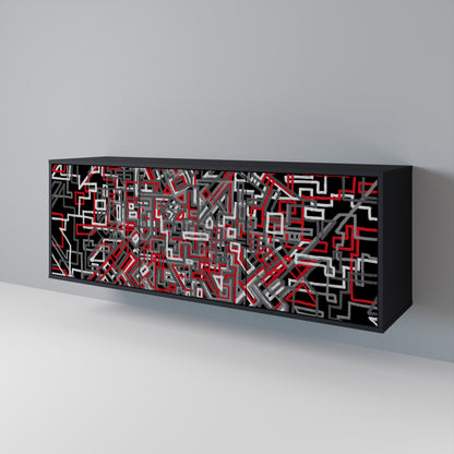 BROKEN LINES 3-Door Sideboard