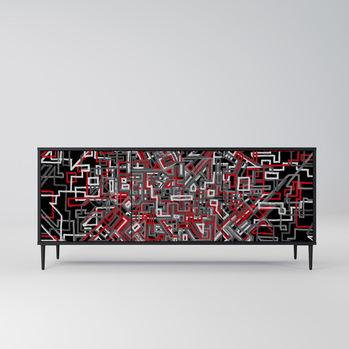 BROKEN LINES 3-Door Sideboard