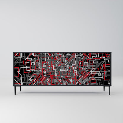 BROKEN LINES 3-Door Sideboard