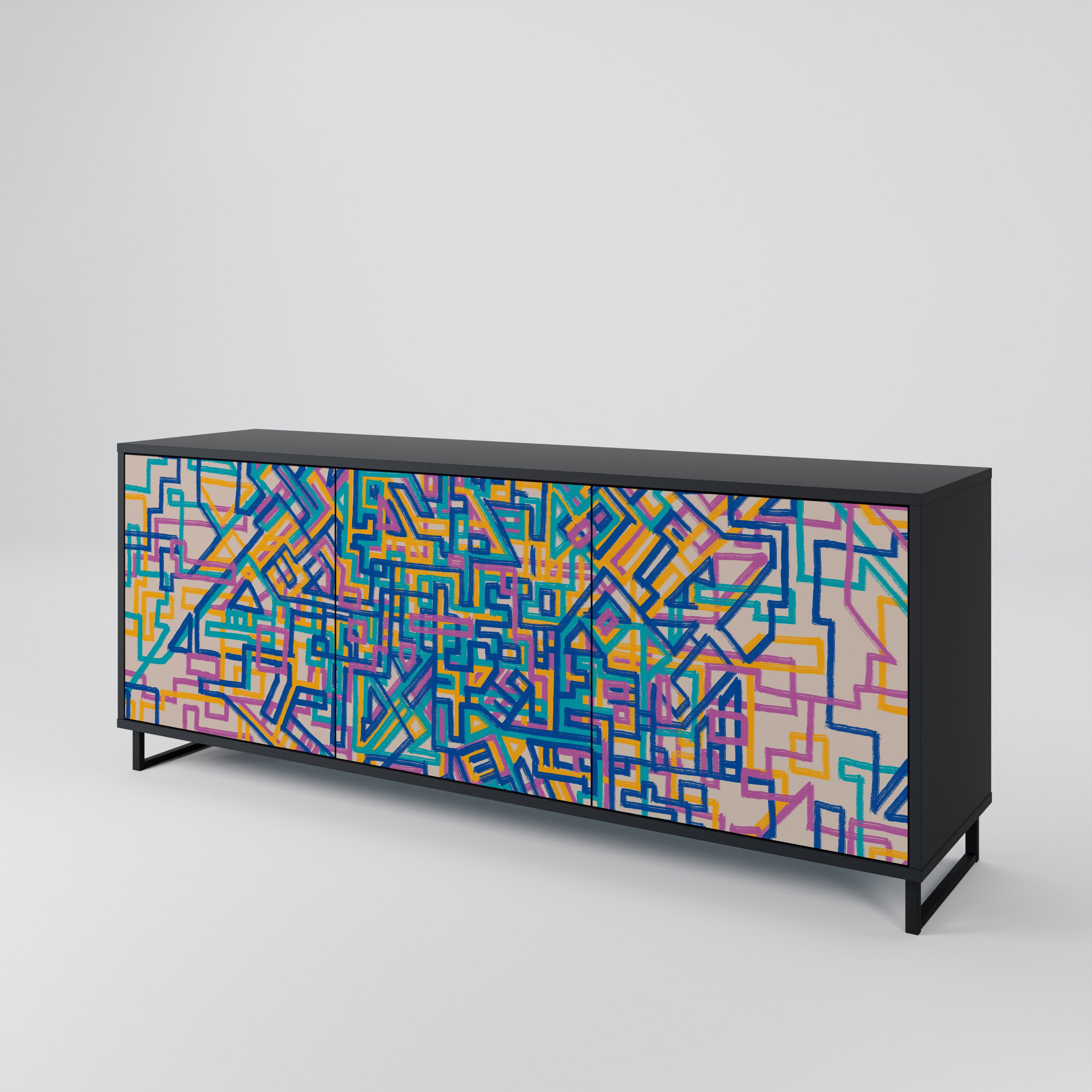 MEMORIES MAP 3-Door Sideboard