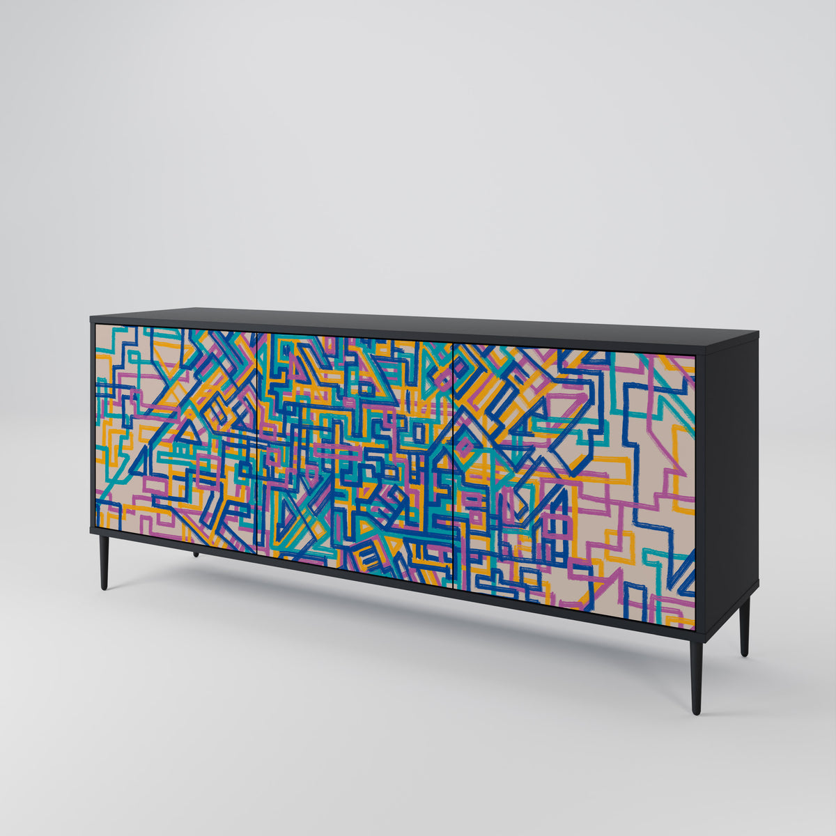 MEMORIES MAP 3-Door Sideboard