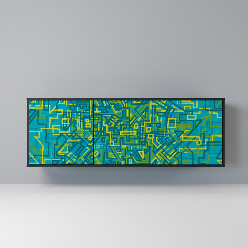 Buffet 3 portes NOSTALGIC MEMORIES en finition noire