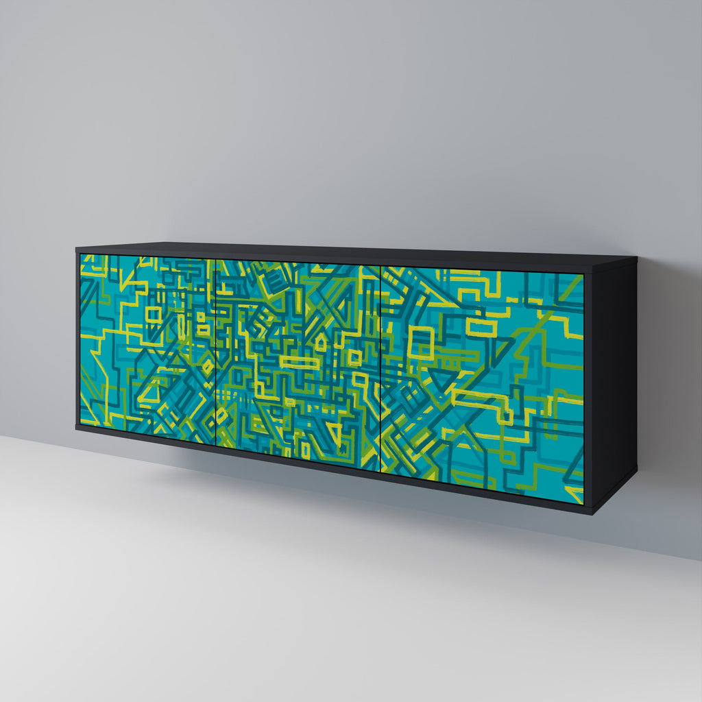 Buffet 3 portes NOSTALGIC MEMORIES en finition noire