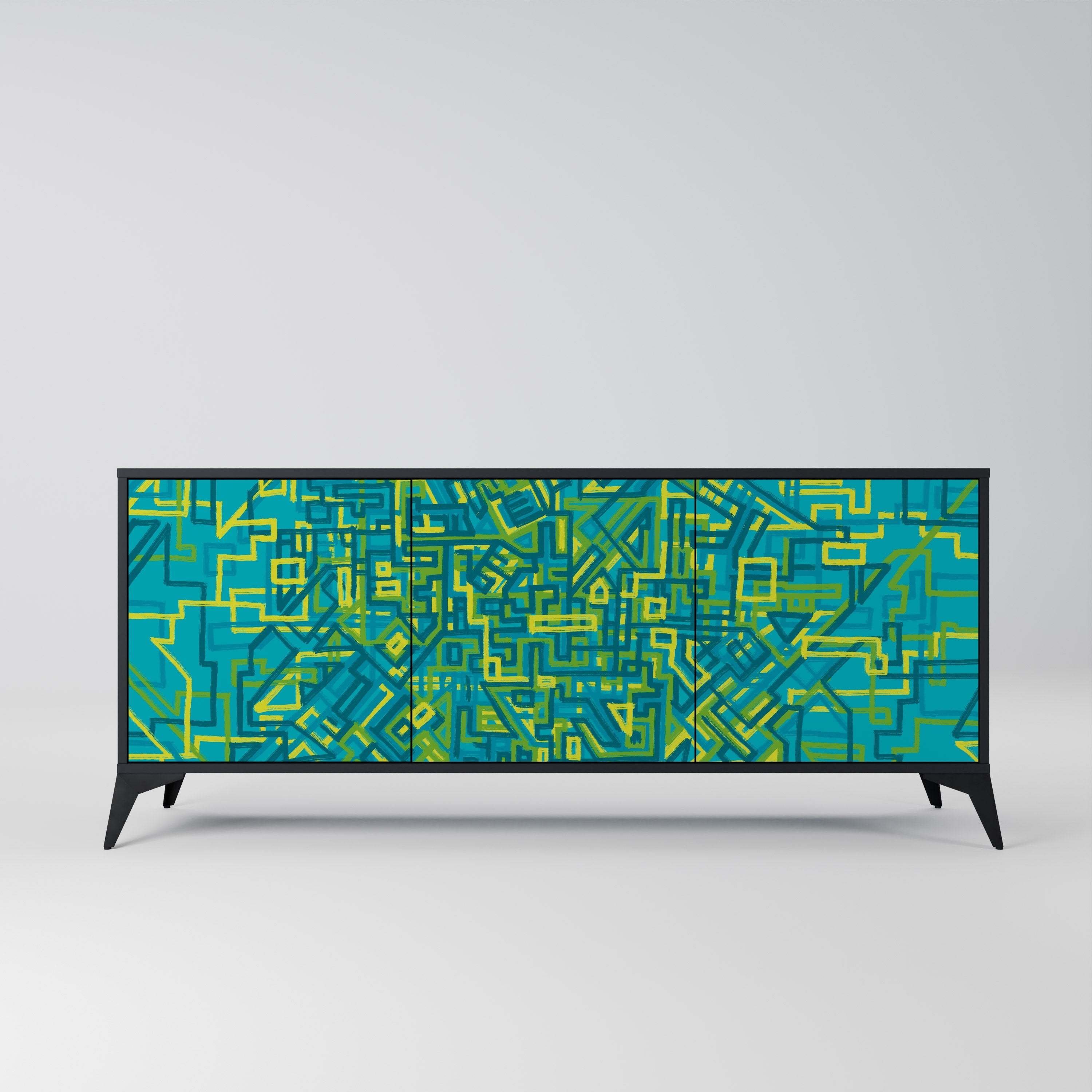 Buffet 3 portes NOSTALGIC MEMORIES en finition noire