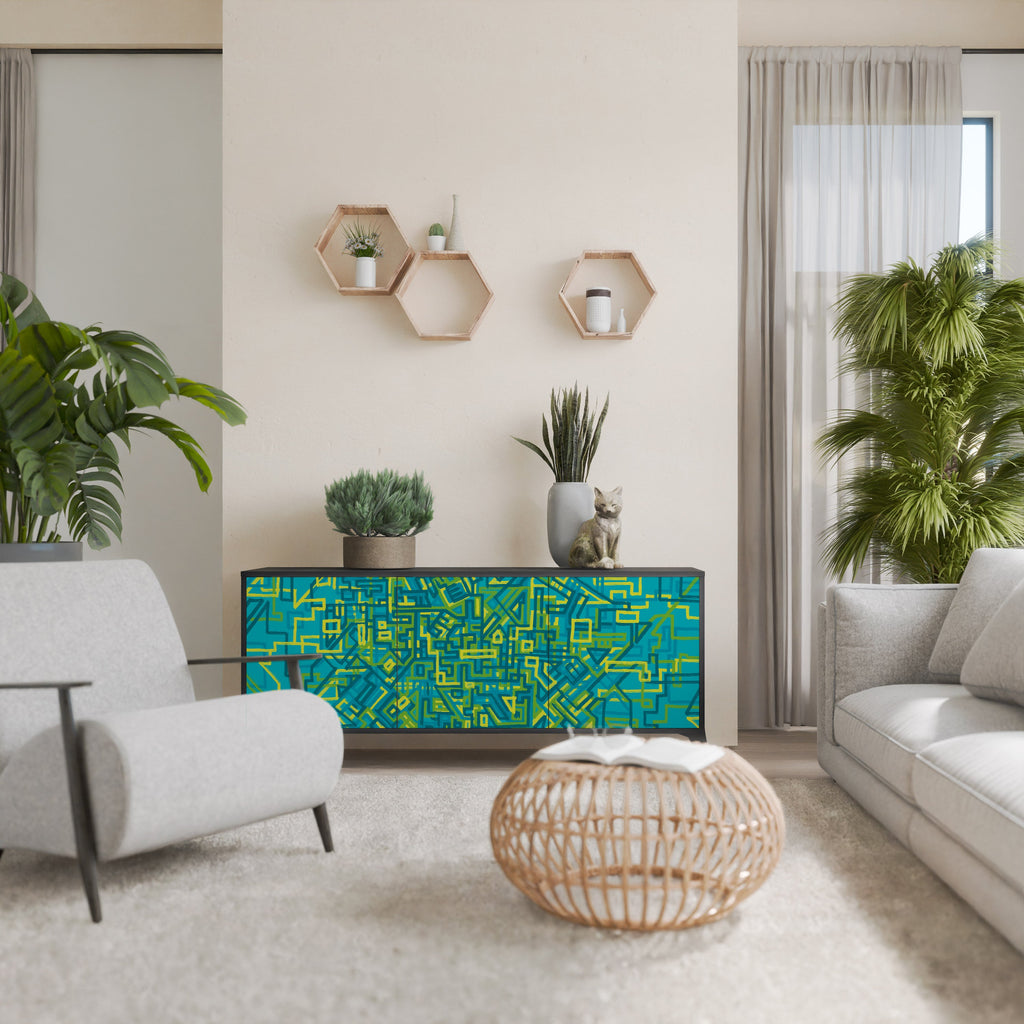 Buffet 3 portes NOSTALGIC MEMORIES en finition noire