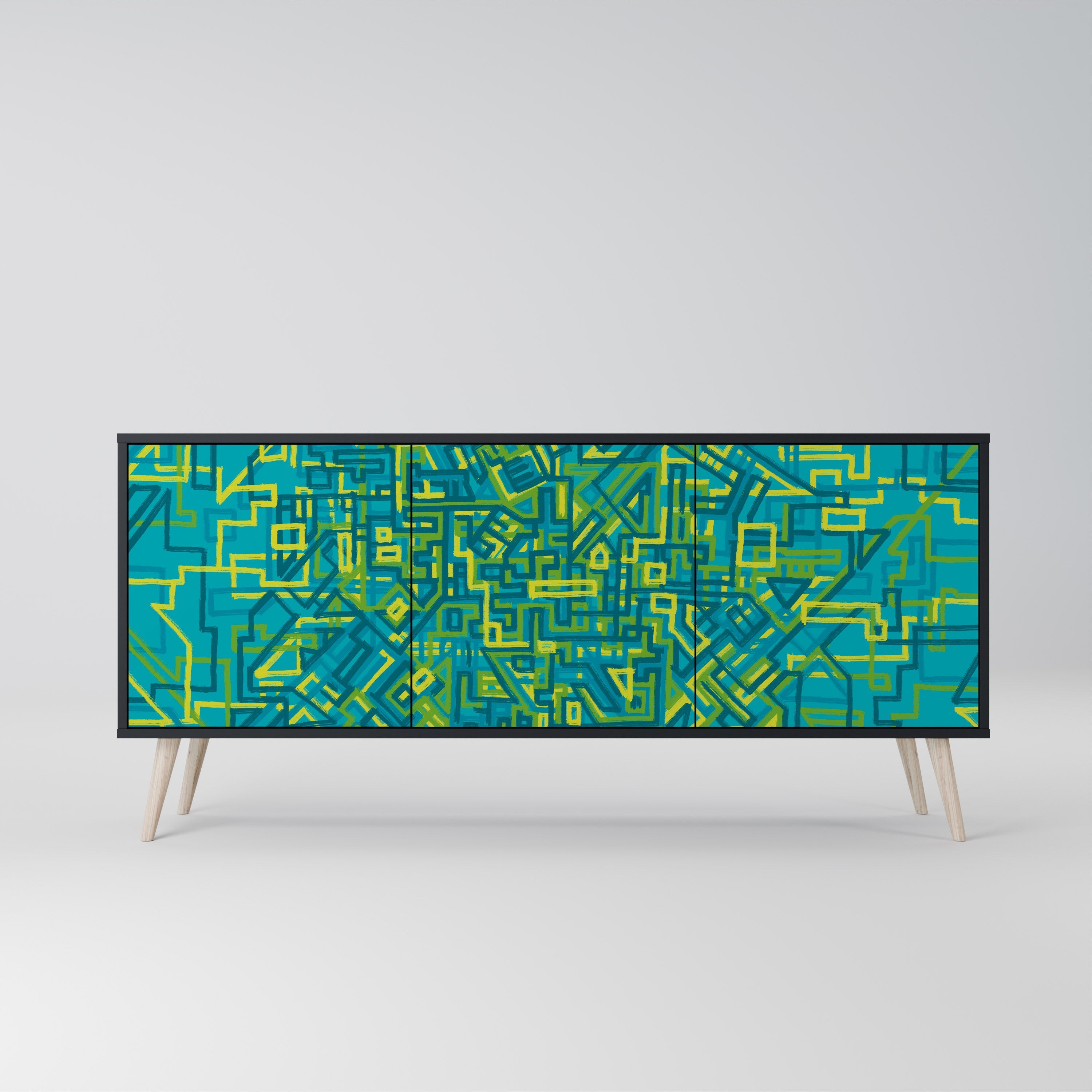 Buffet 3 portes NOSTALGIC MEMORIES en finition noire