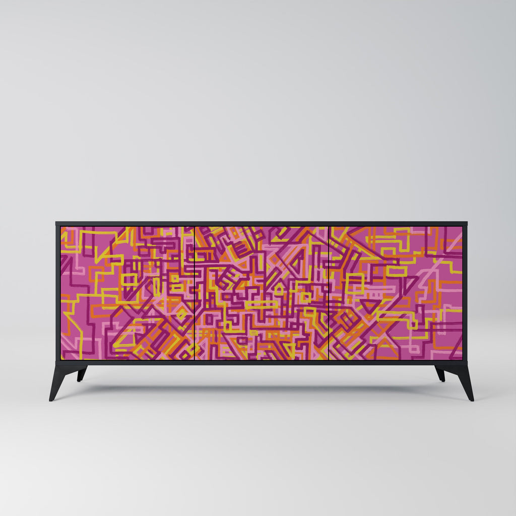 Buffet 3 portes LOVELY MEMORIES en finition noire