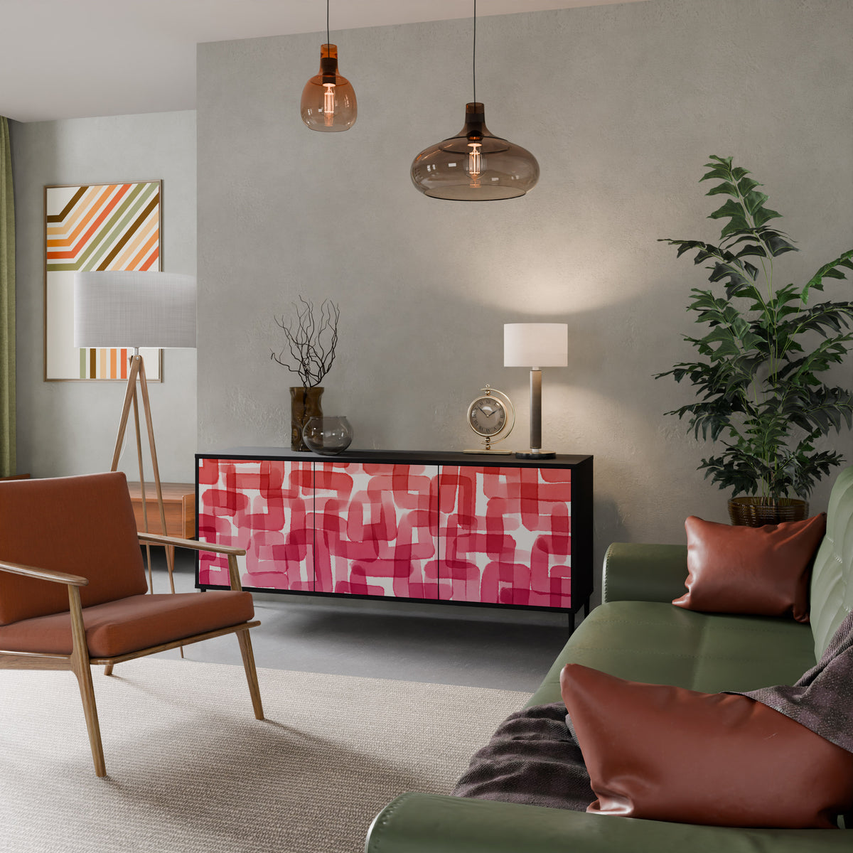 KALEIDOSCOPIC CUBISM 3-Door Sideboard