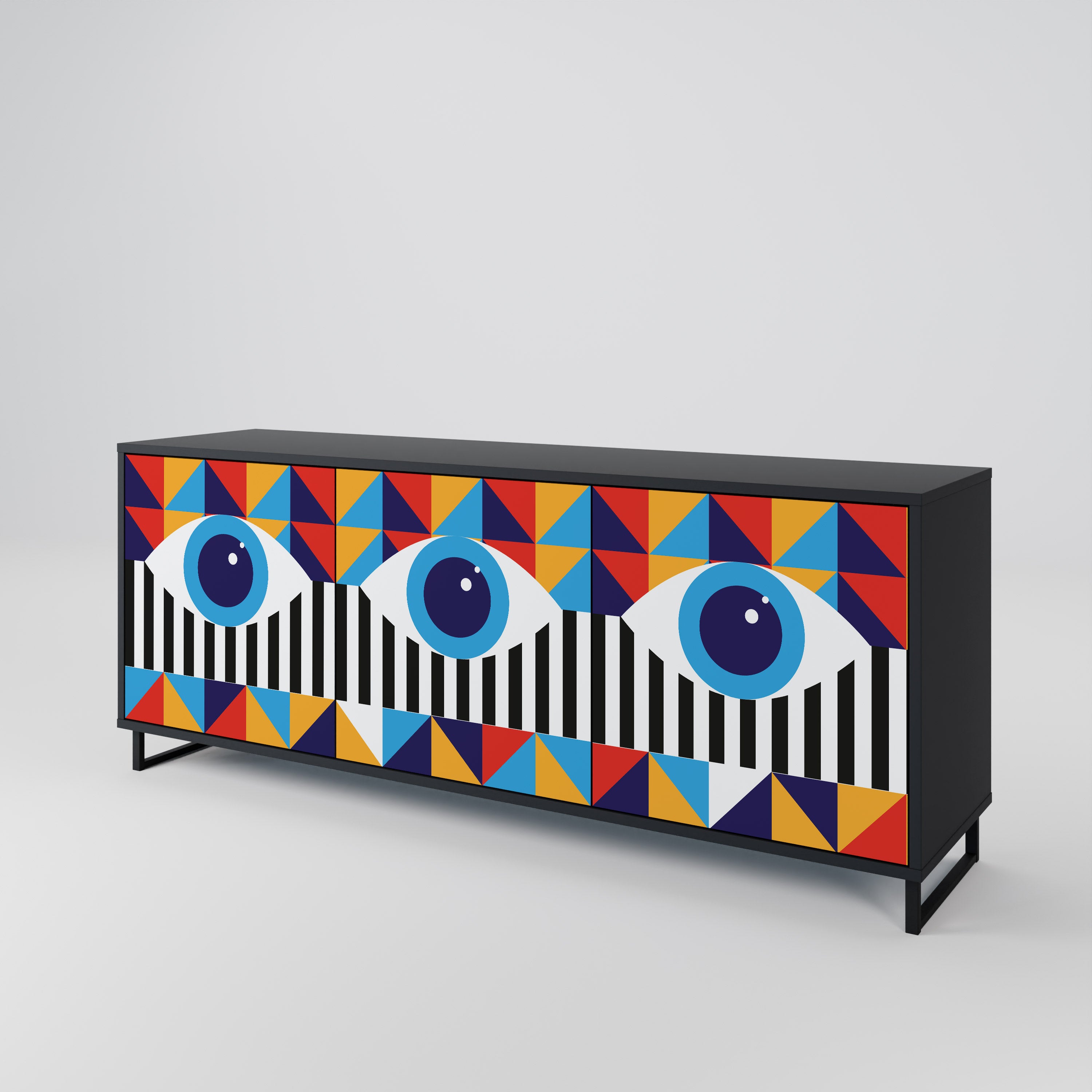 ABSTRACTION AND GEOMETRY 3-Door Sideboard