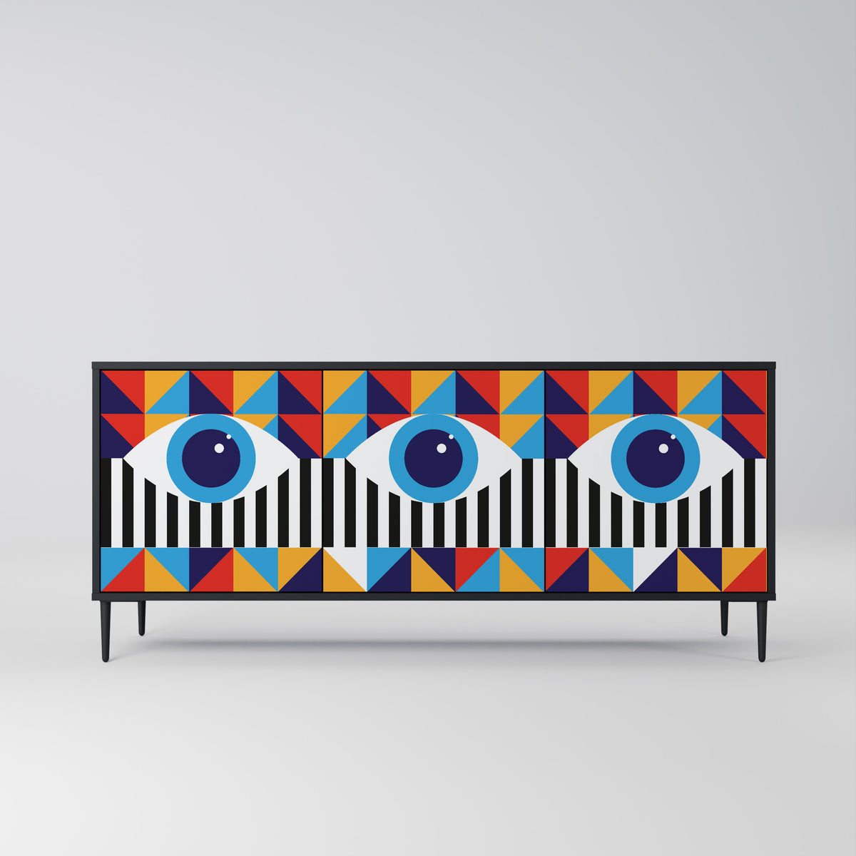 ABSTRACTION AND GEOMETRY 3-Door Sideboard