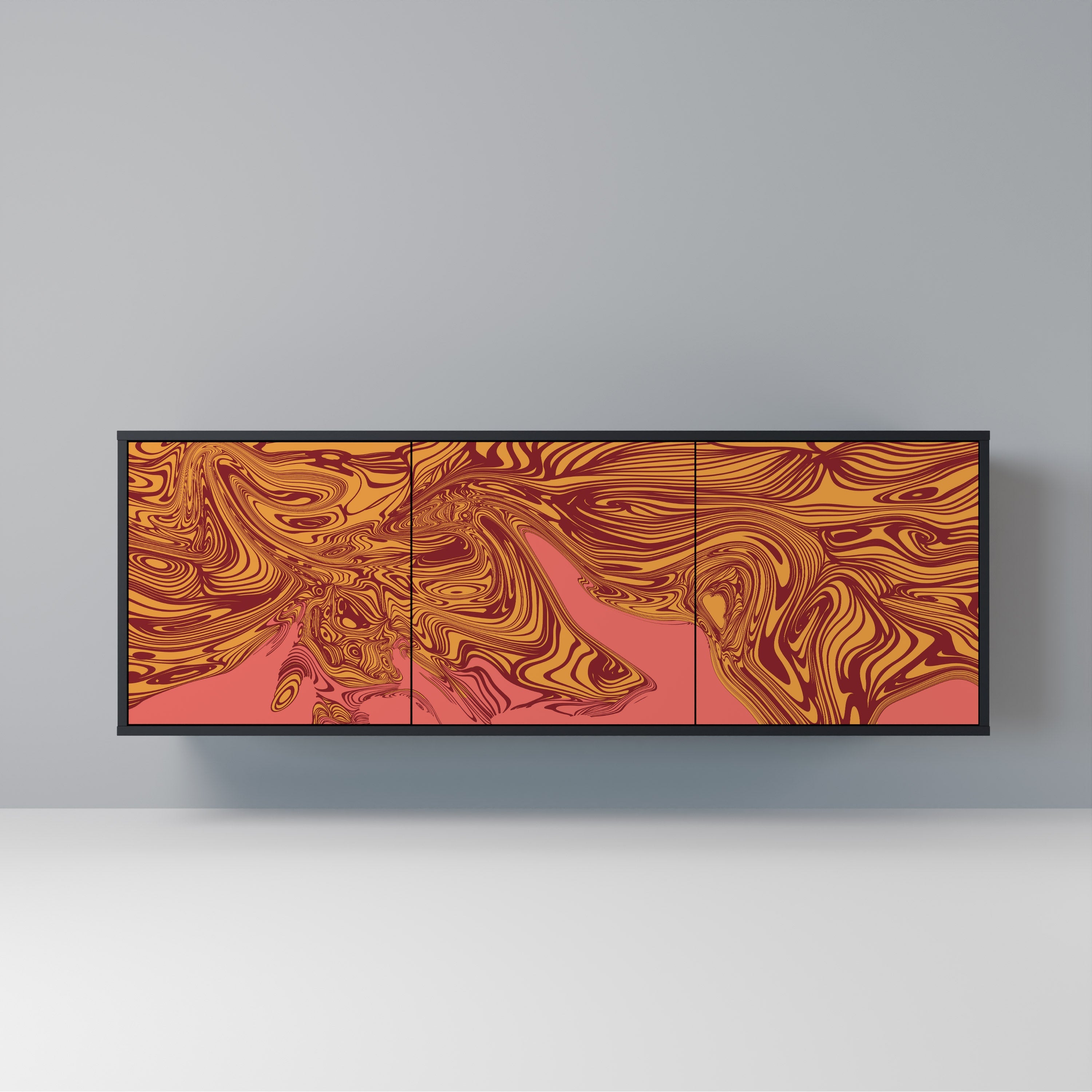 Buffet 3 portes FLOATING THOUGHTS en finition noire