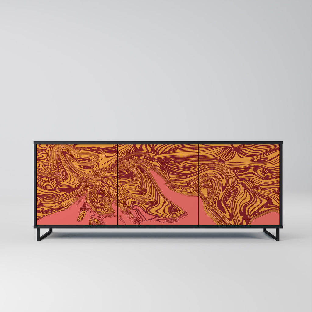 Buffet 3 portes FLOATING THOUGHTS en finition noire