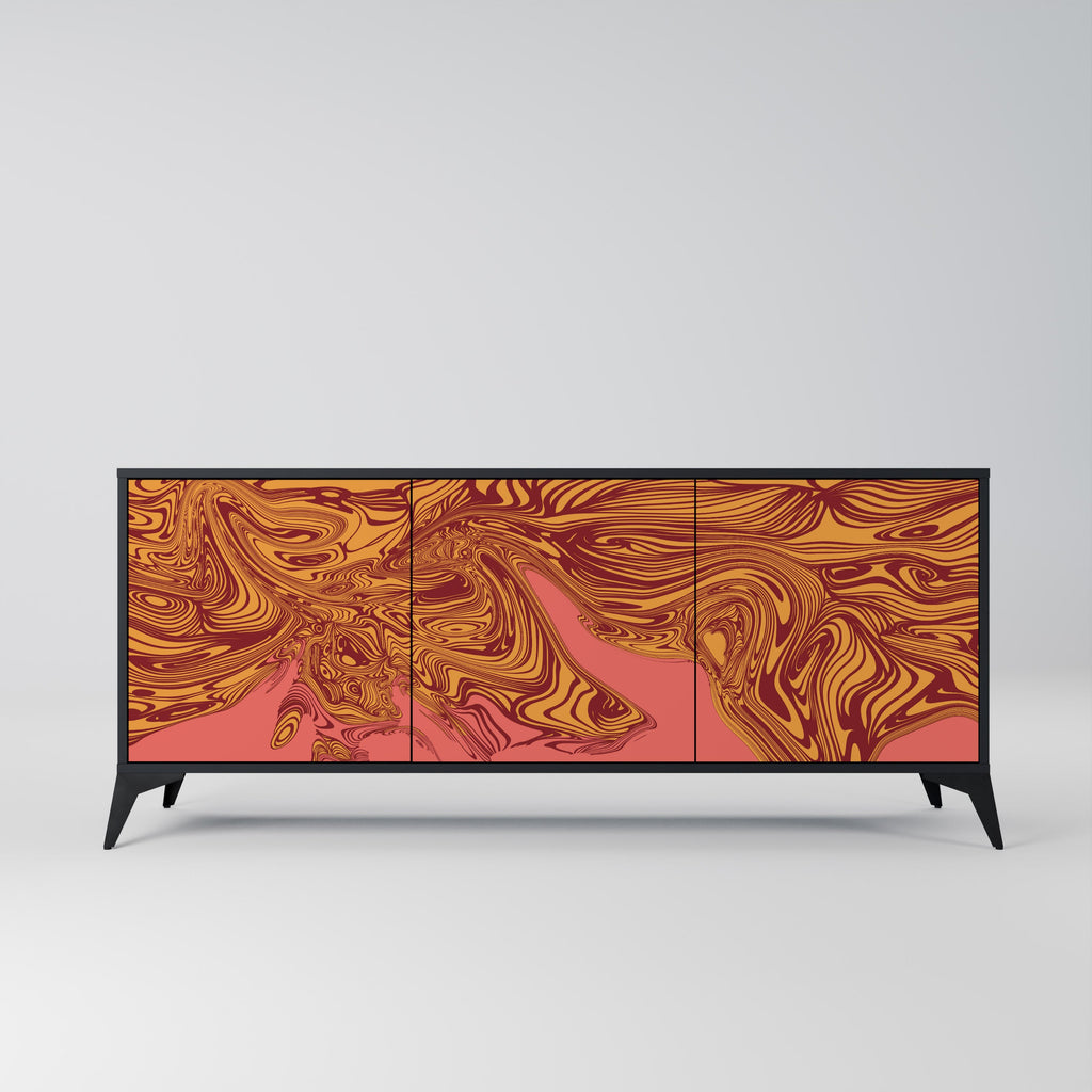 Buffet 3 portes FLOATING THOUGHTS en finition noire