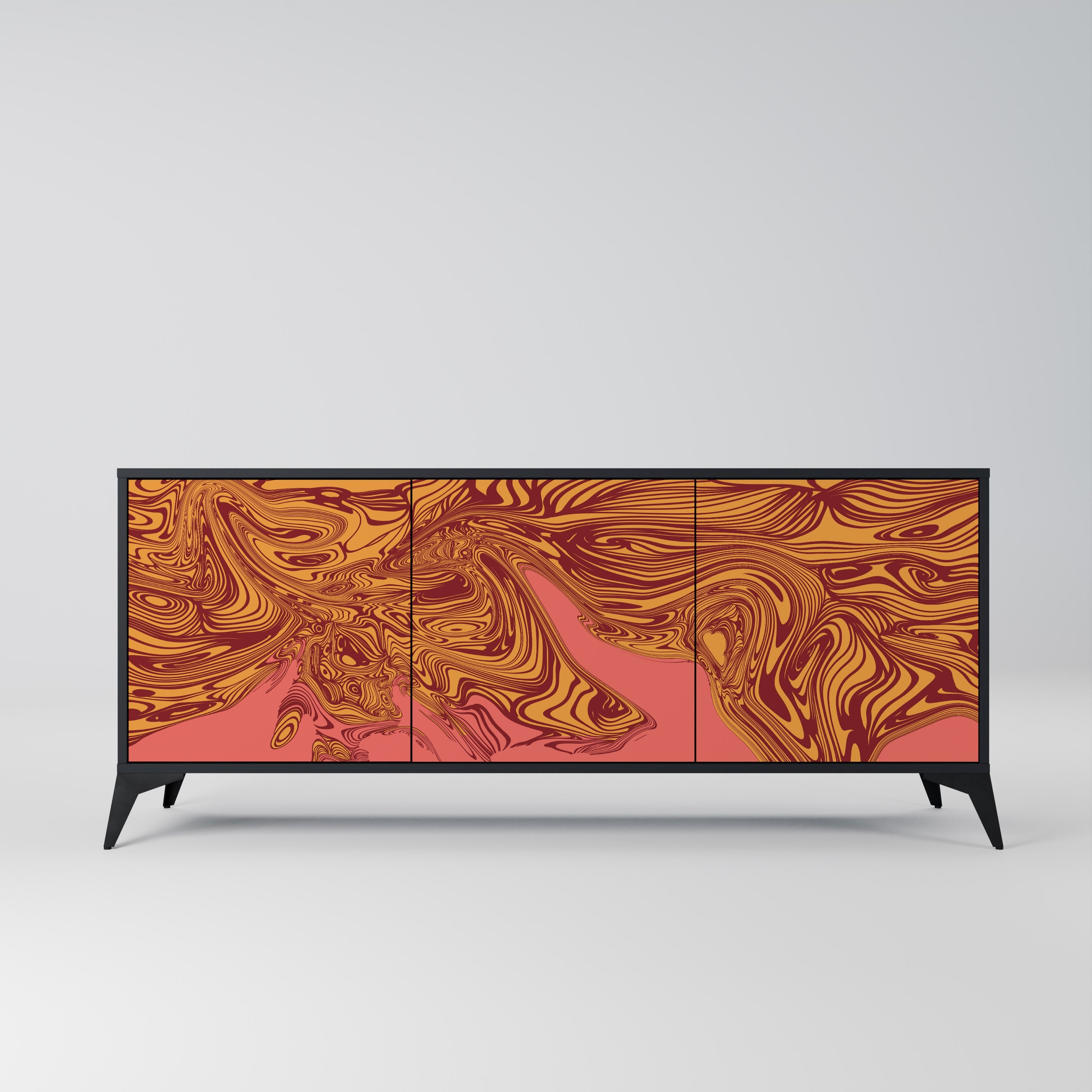 Buffet 3 portes FLOATING THOUGHTS en finition noire