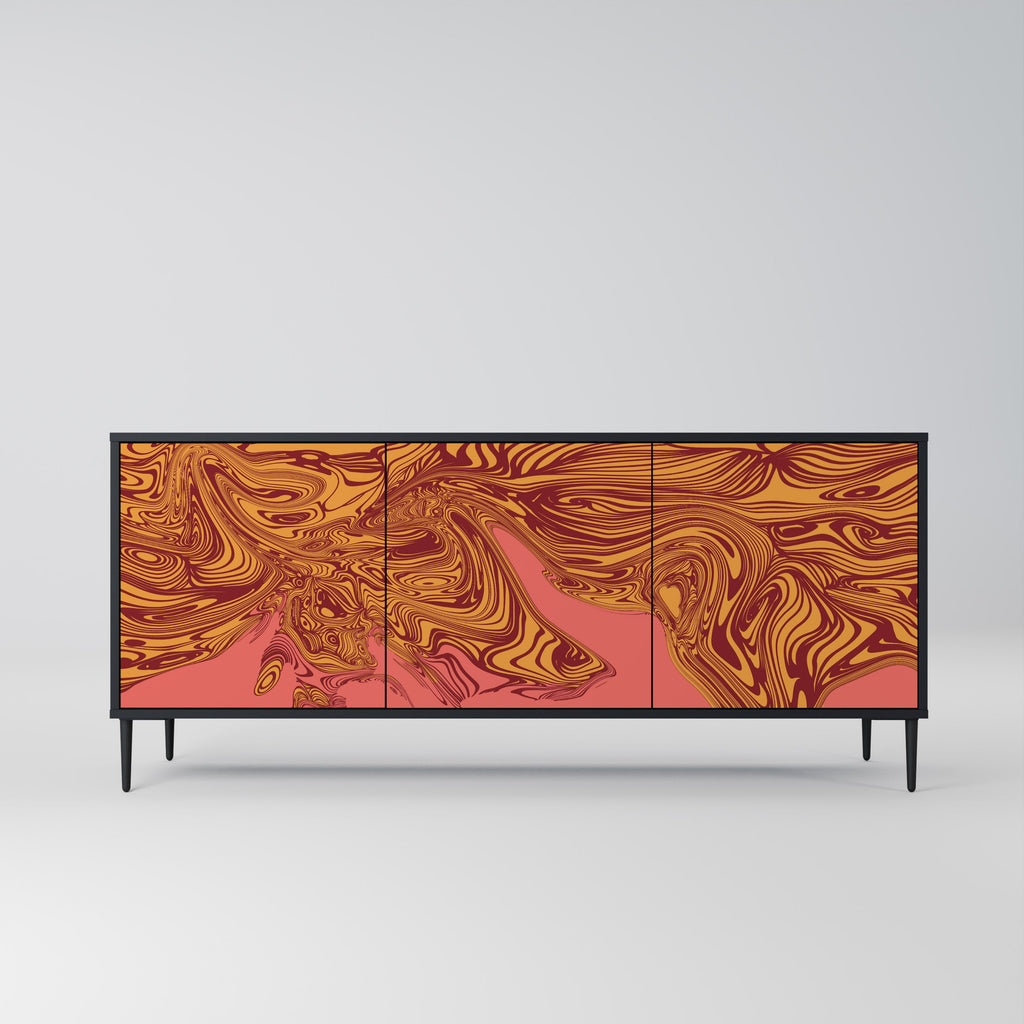 Buffet 3 portes FLOATING THOUGHTS en finition noire