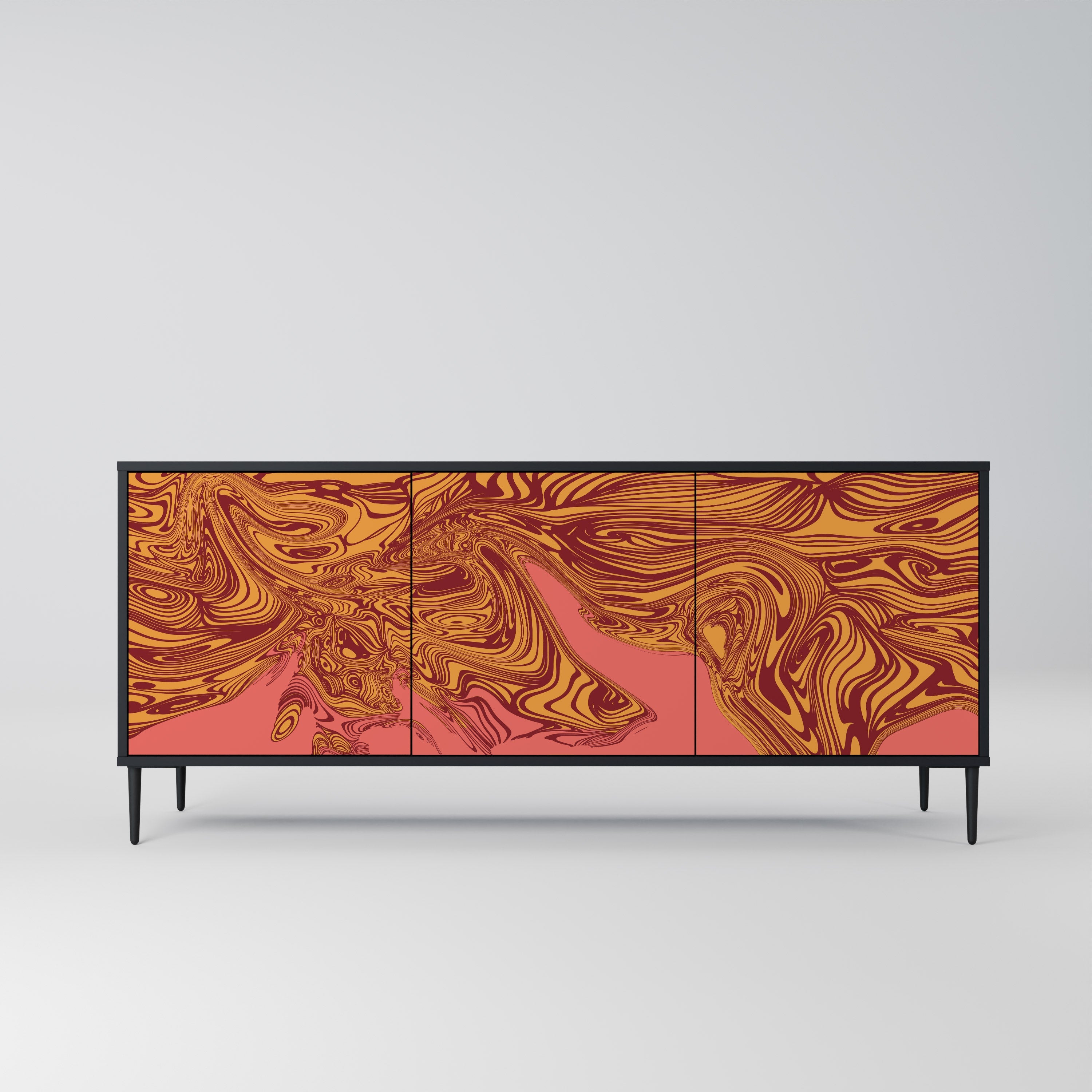 Buffet 3 portes FLOATING THOUGHTS en finition noire