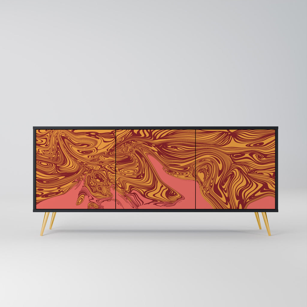 Buffet 3 portes FLOATING THOUGHTS en finition noire